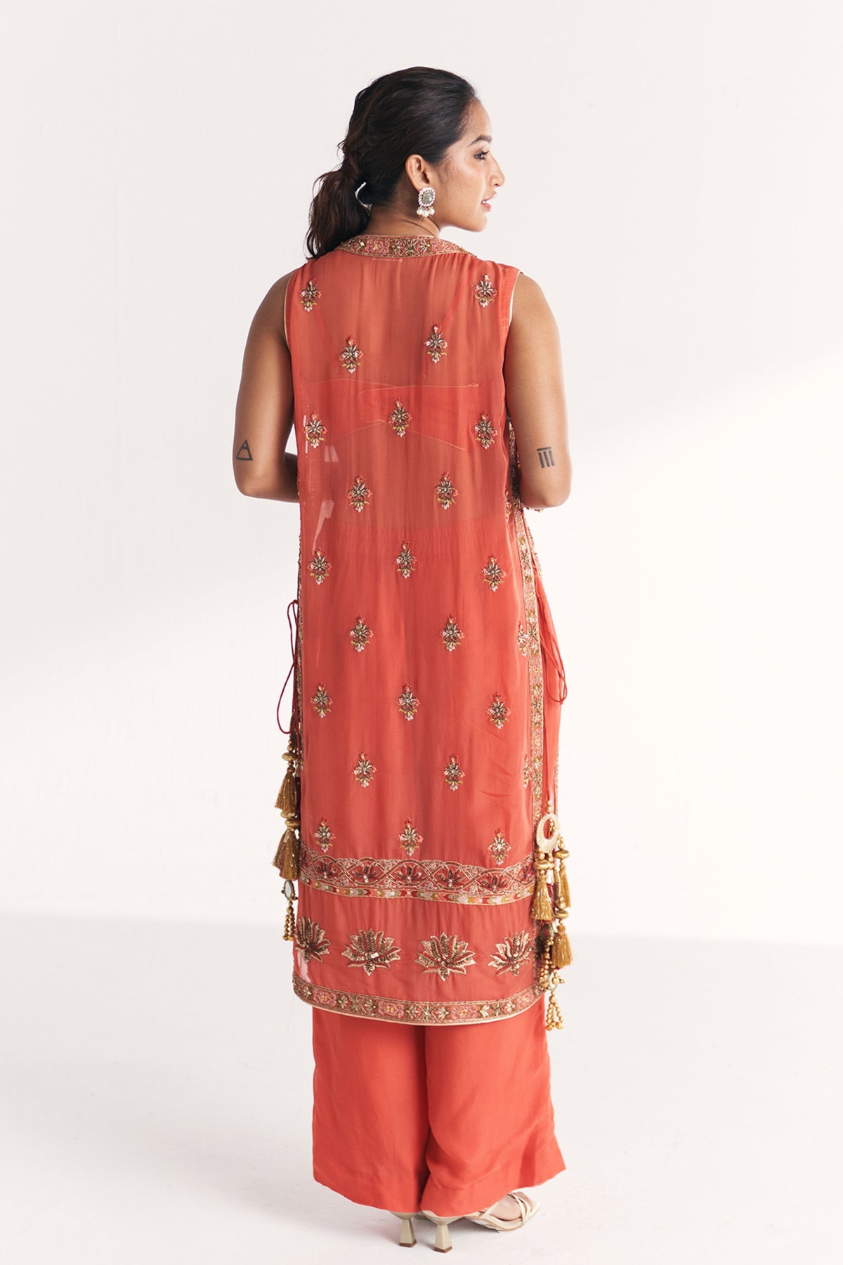 Malang Tangerine Anarkali