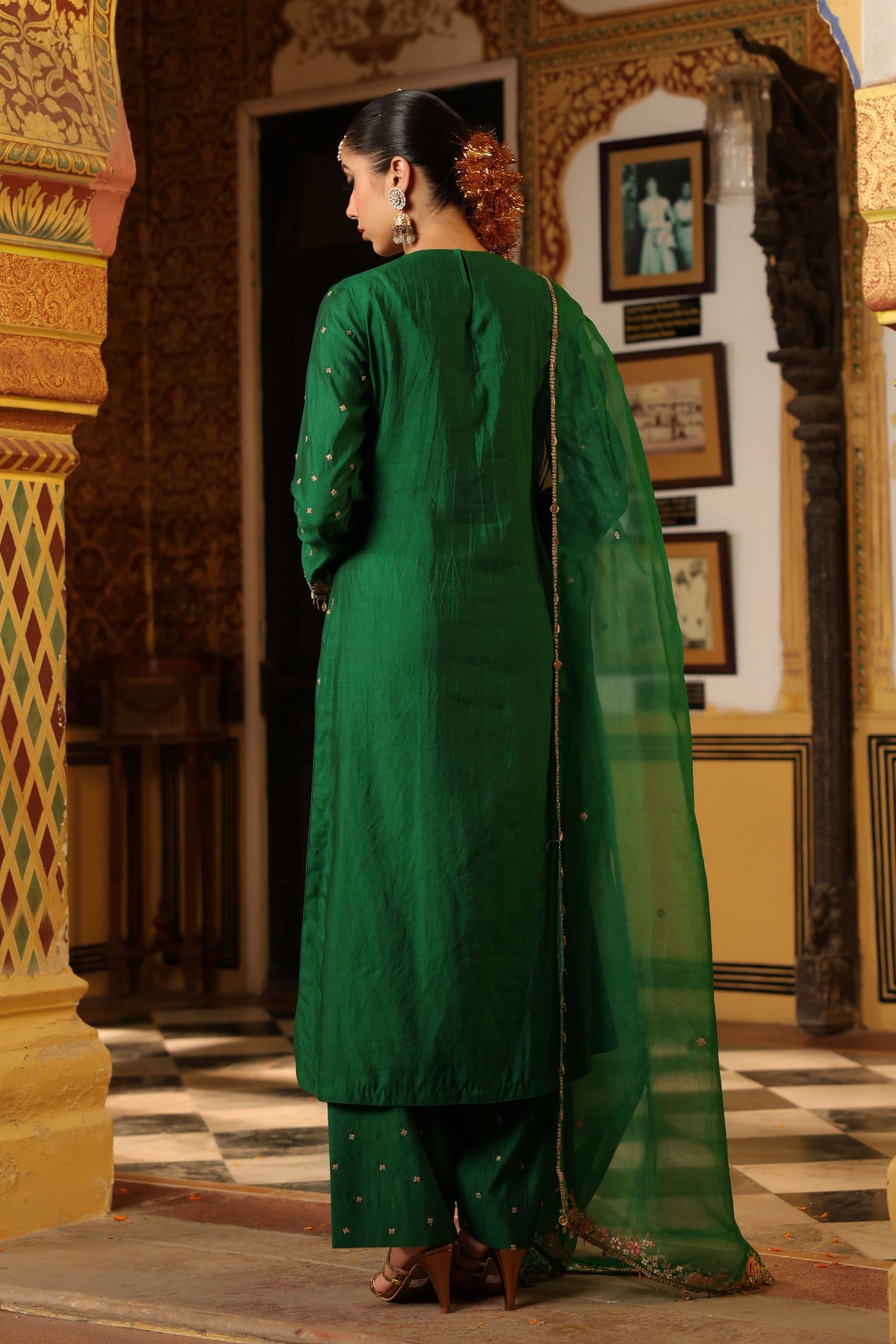Ahista Green Mayur Kurta Set