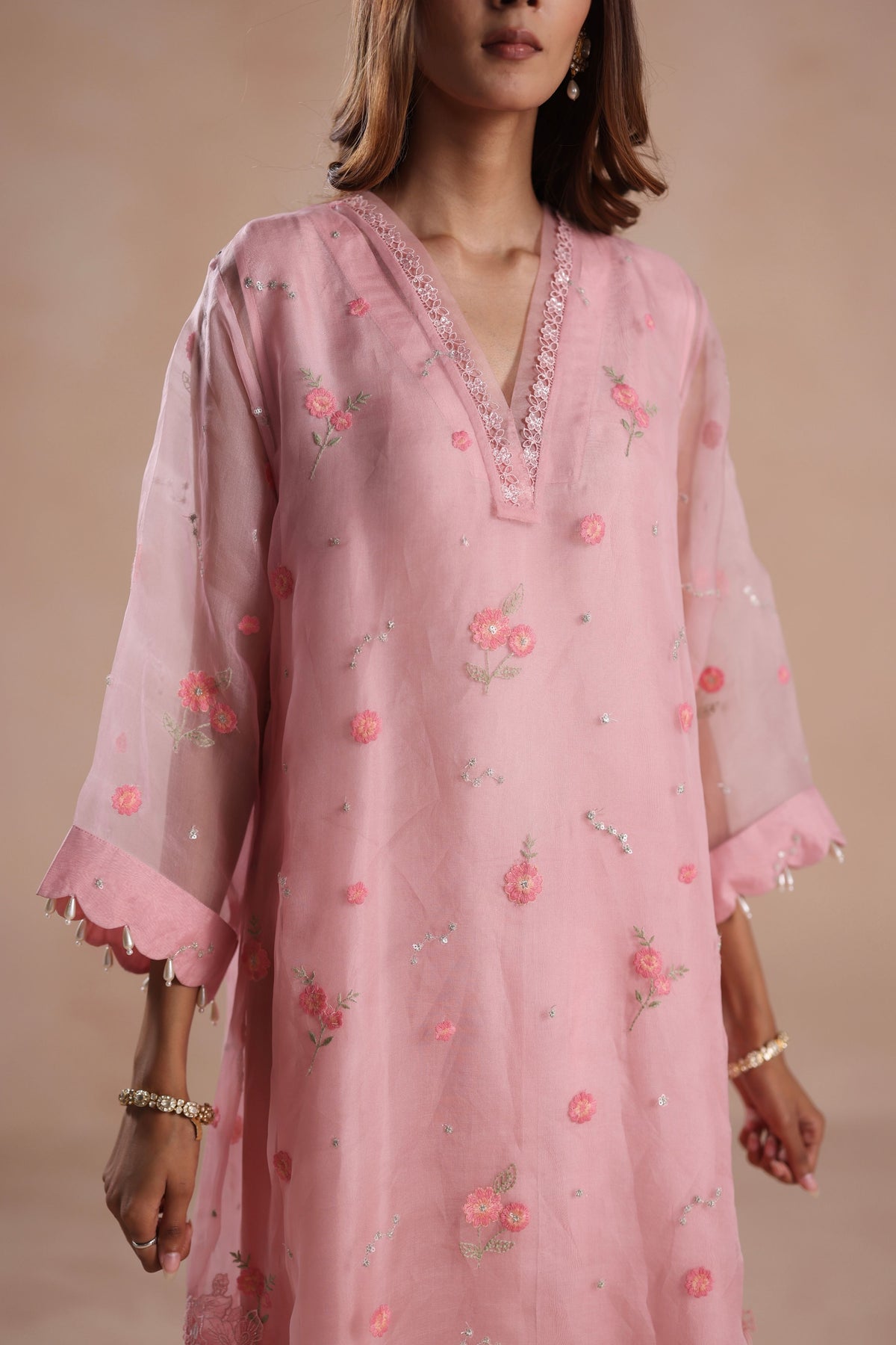 Sareena Pink Kurta Set
