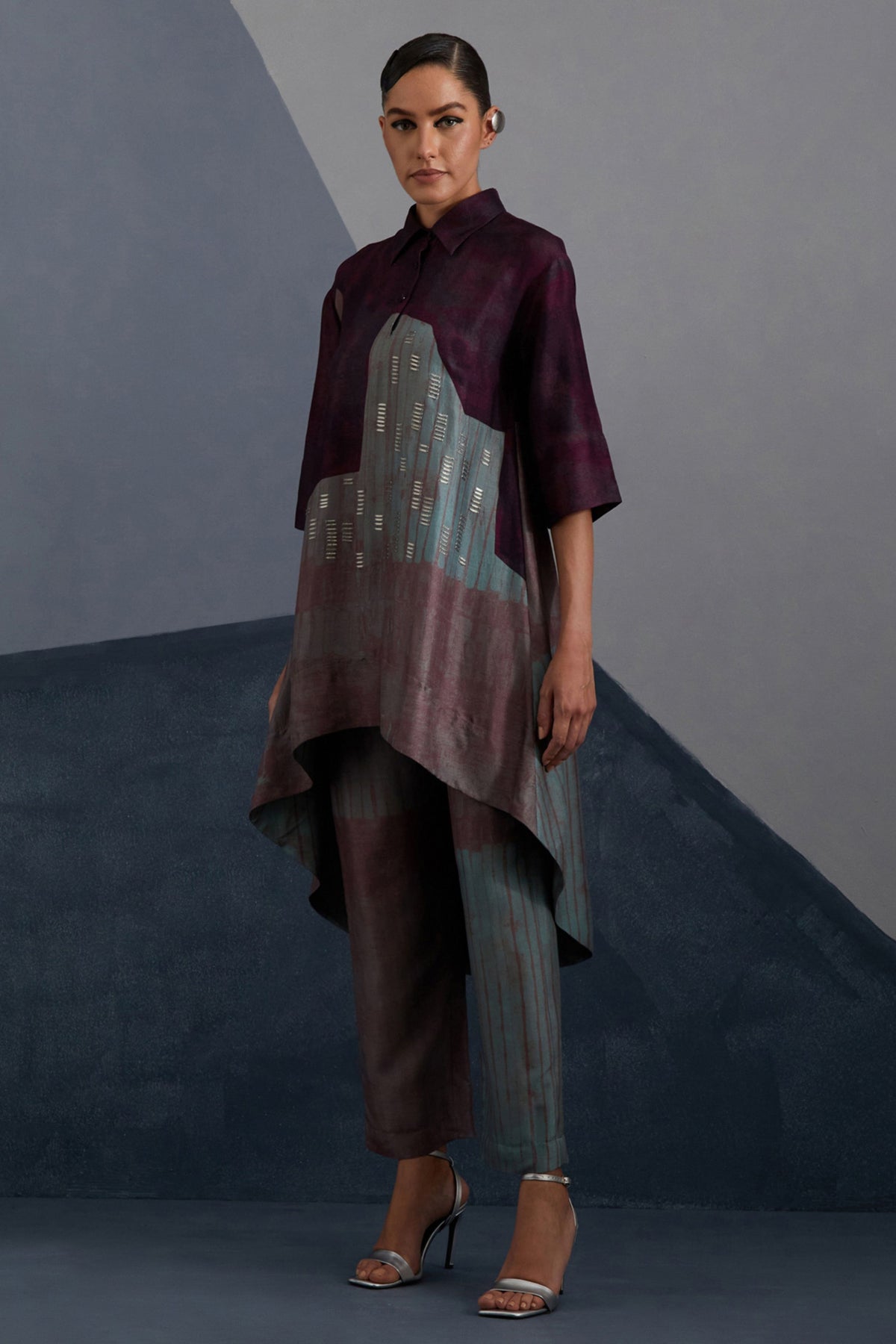 Omen Aubergine & Teal Tunic Set