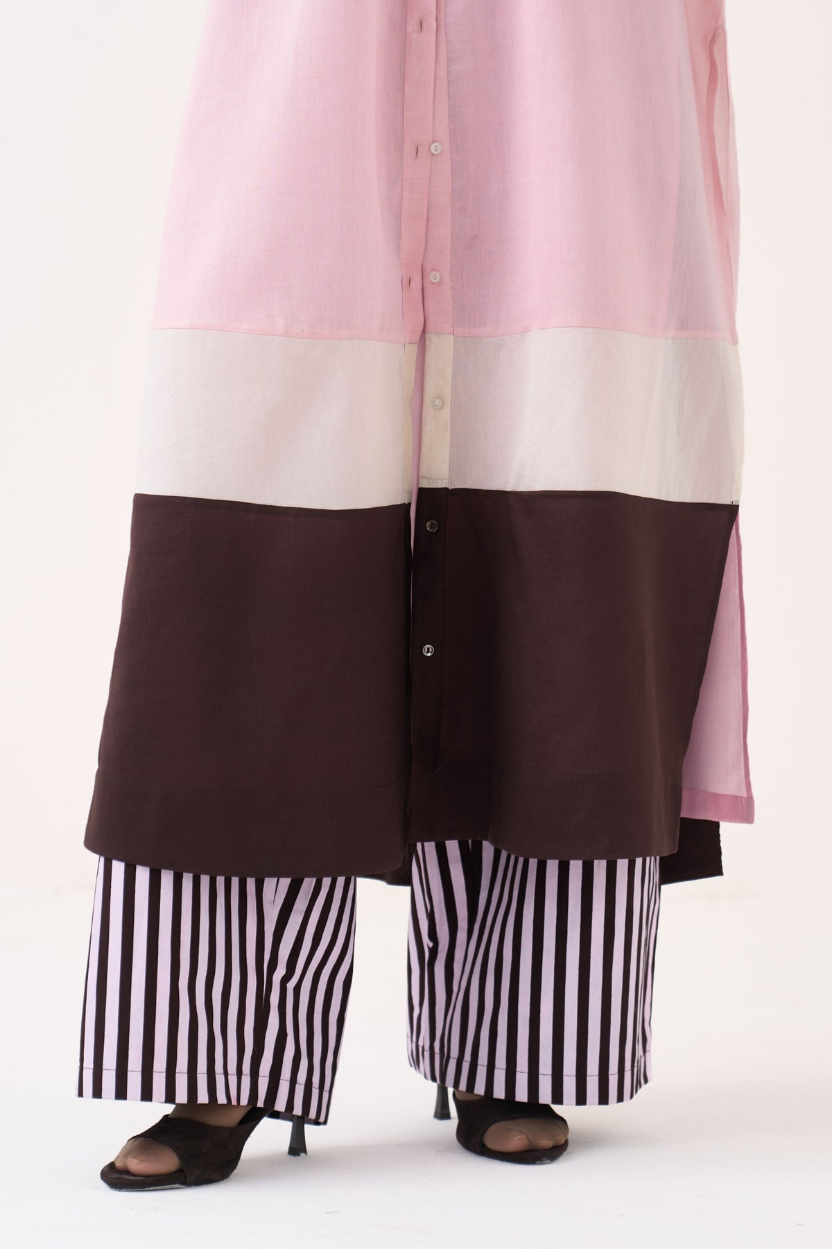 Panel Gather Neck Tunic Set