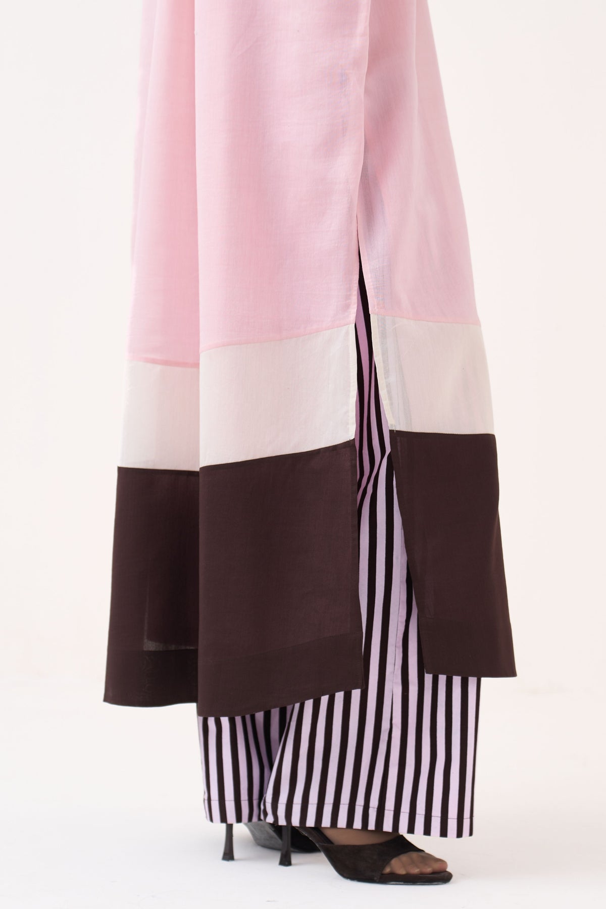 Panel Gather Neck Tunic Set