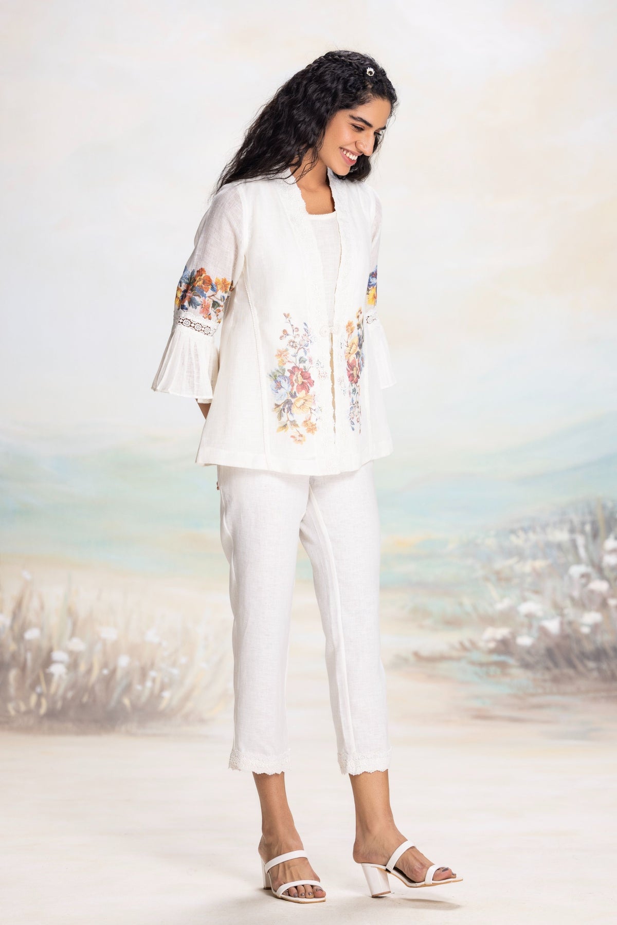 Vintage Rosa Tree Swan Jacket Set