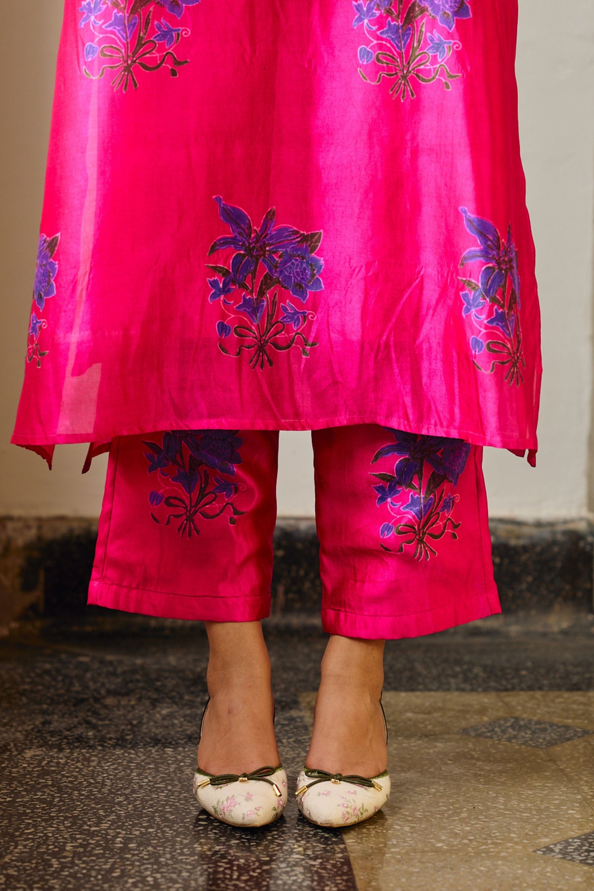 Elin Fuchsia Kurta Set