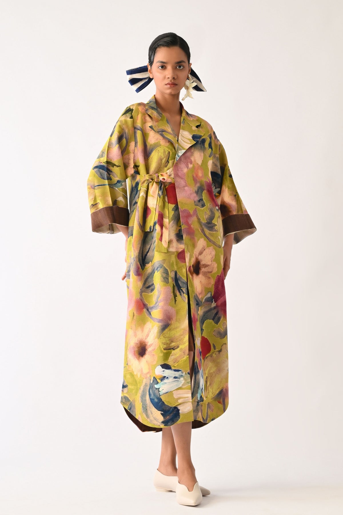 Liberty Olive Wrap  Dress