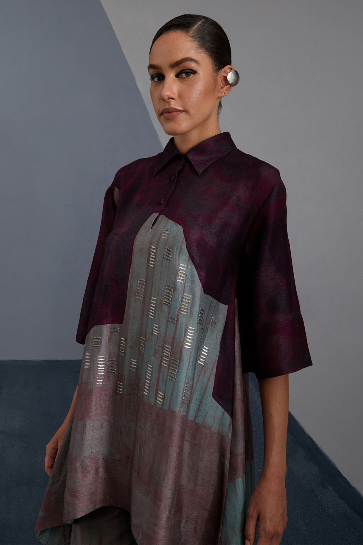 Omen Aubergine & Teal Tunic Set