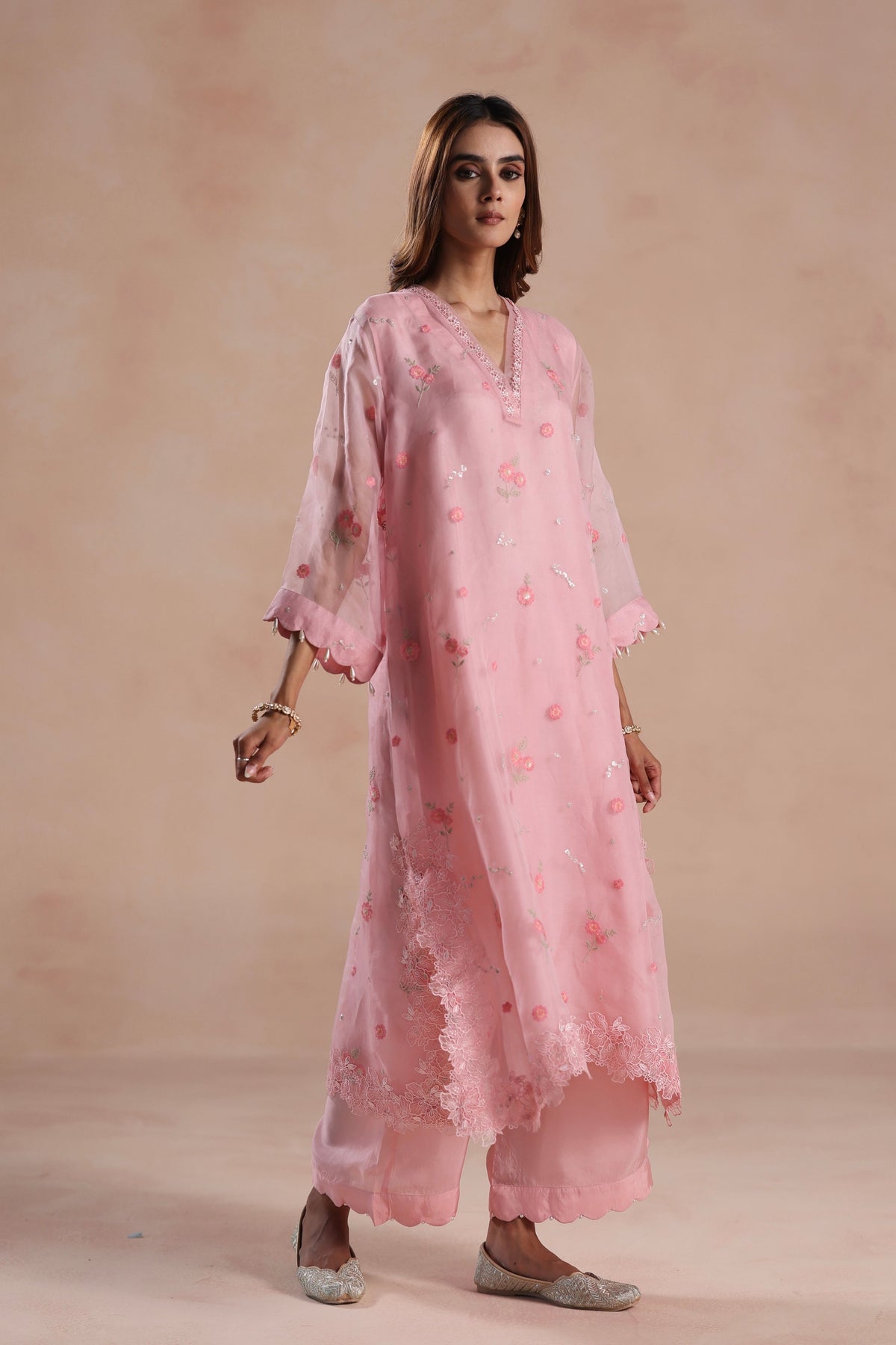 Sareena Pink Kurta Set