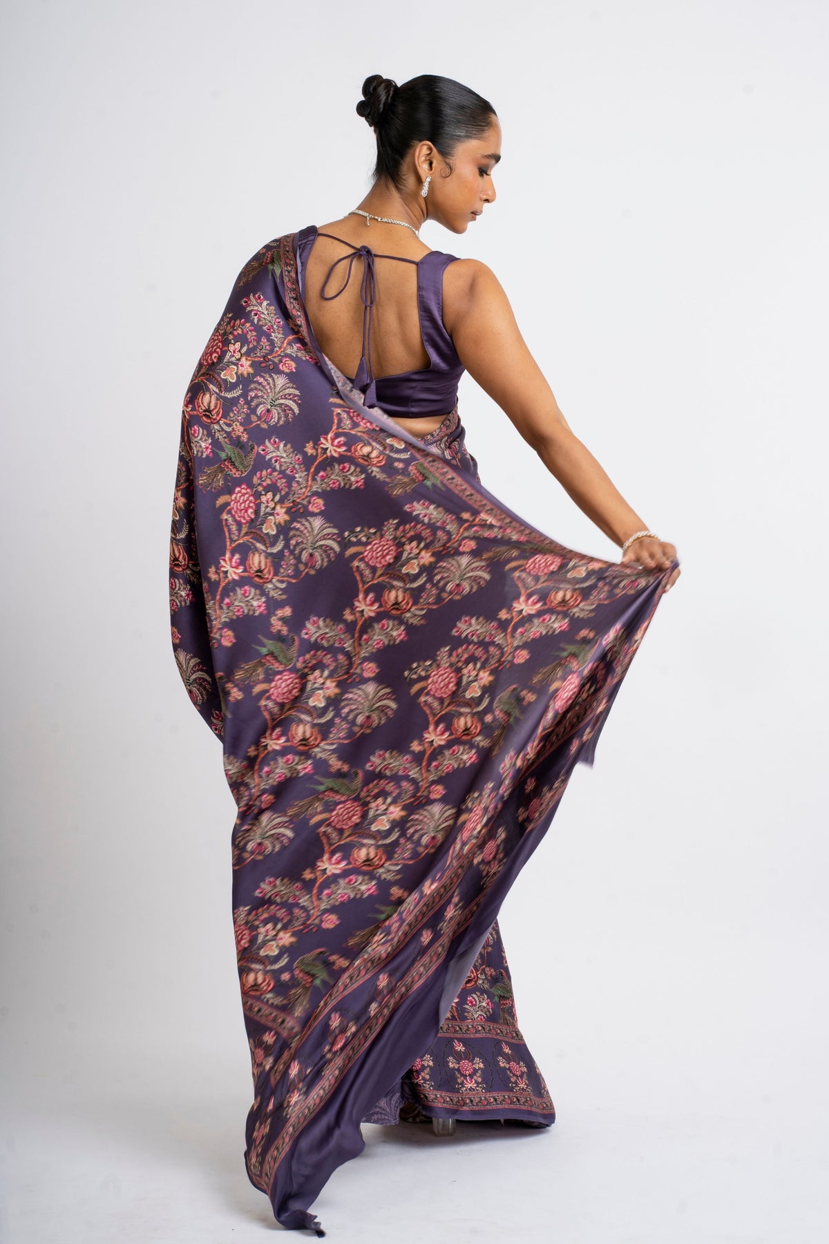 Alka Saree in Plum