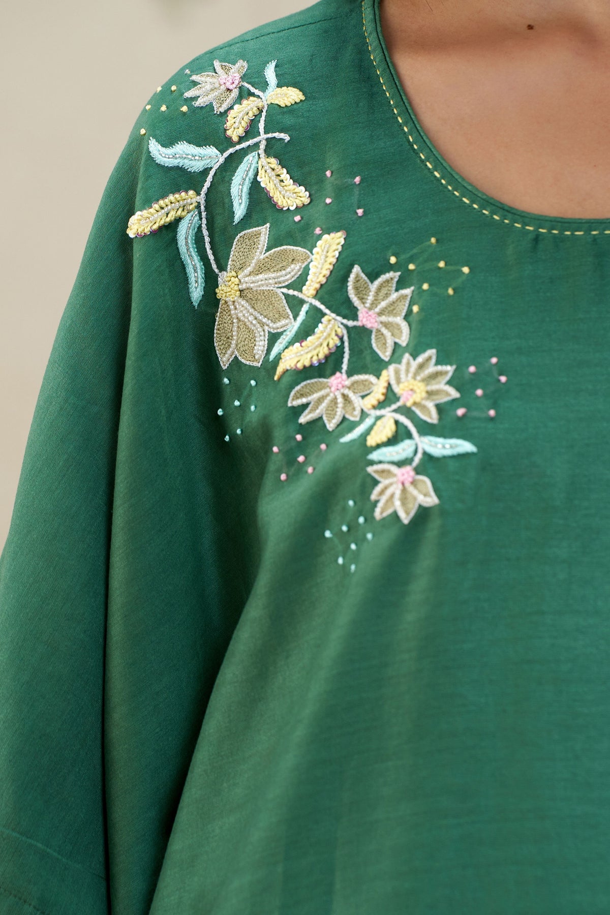 Eve Deep Sea Green Kaftan