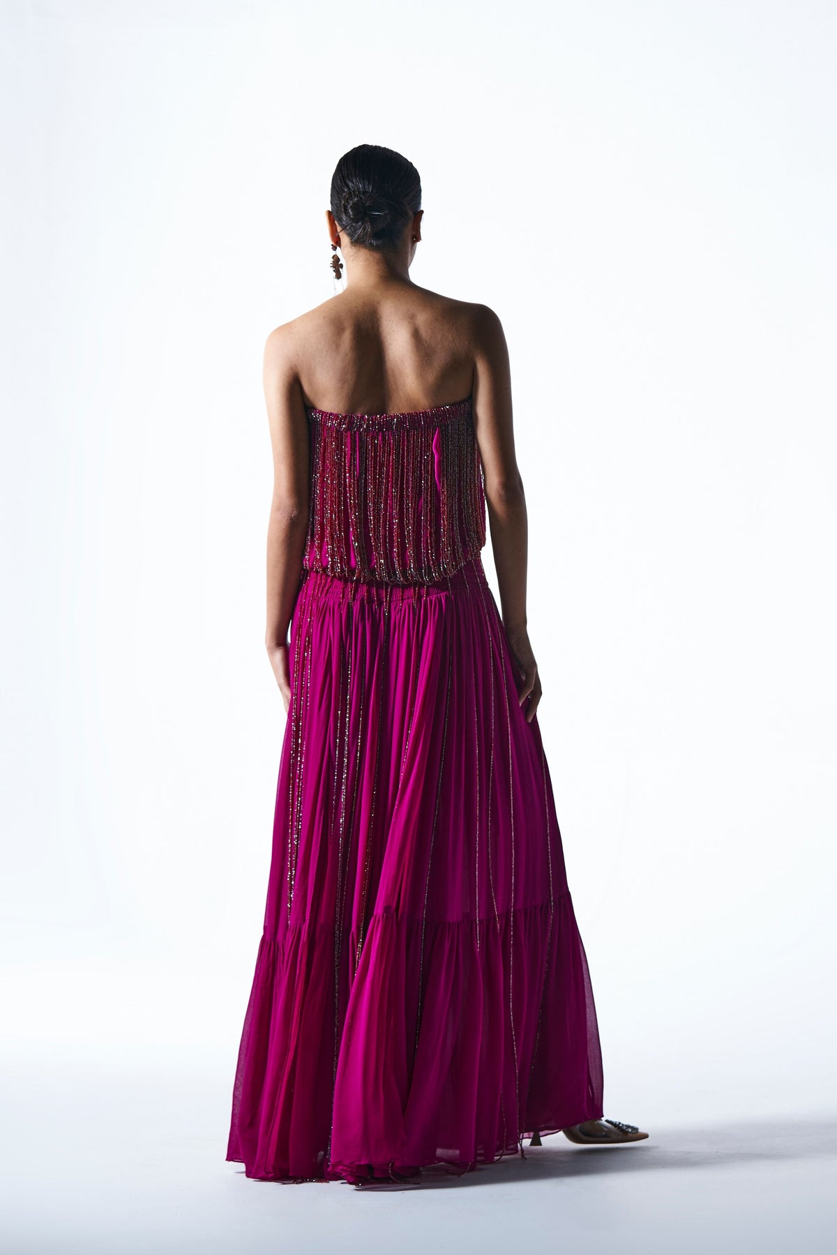 Burgundy Off Shoulder Maxi Dress