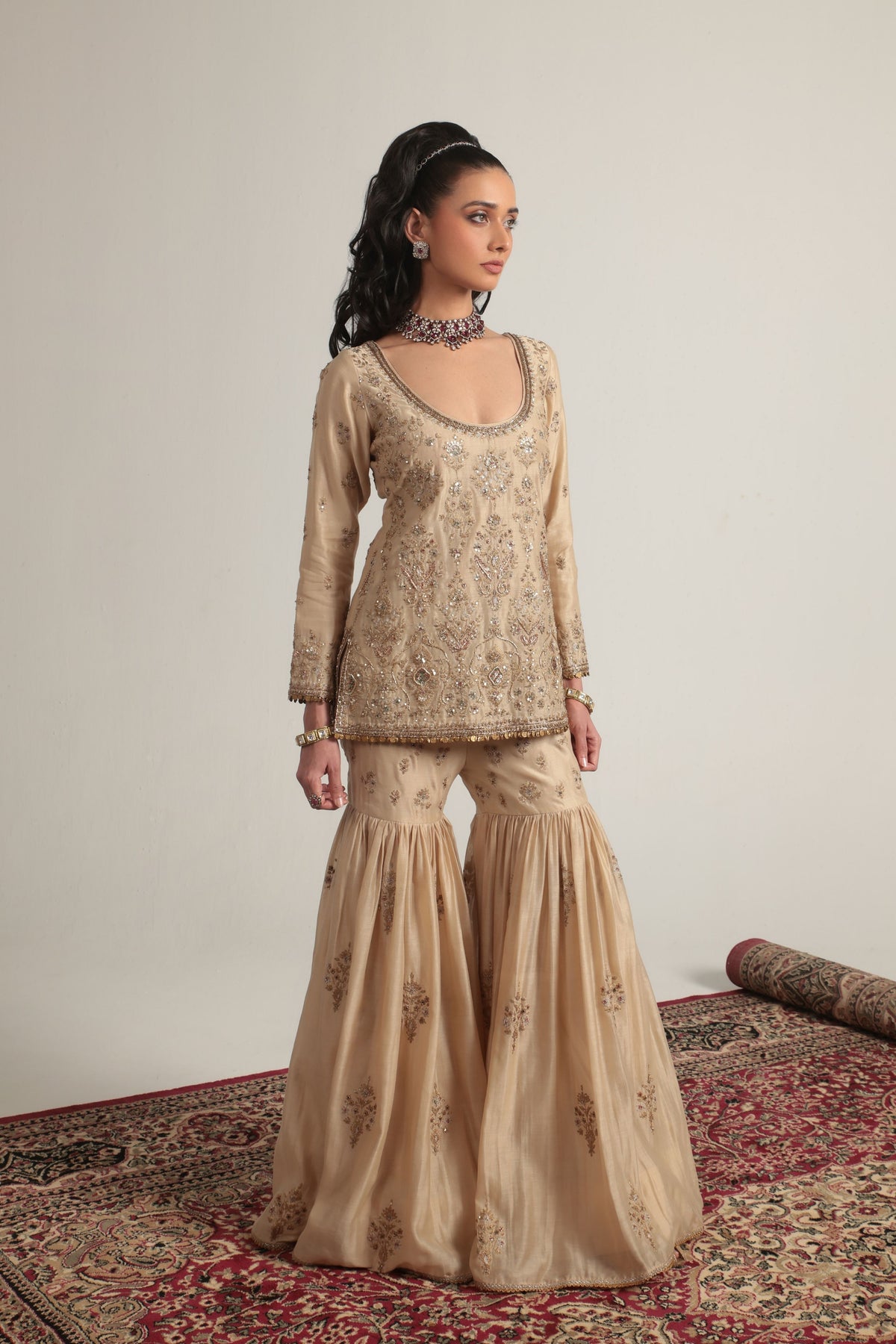 Ivory Sharara Set