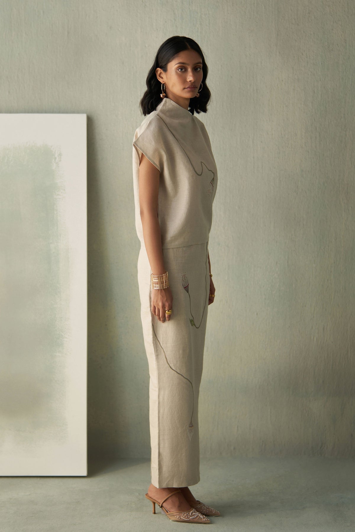 Desert Bloom Linen Top