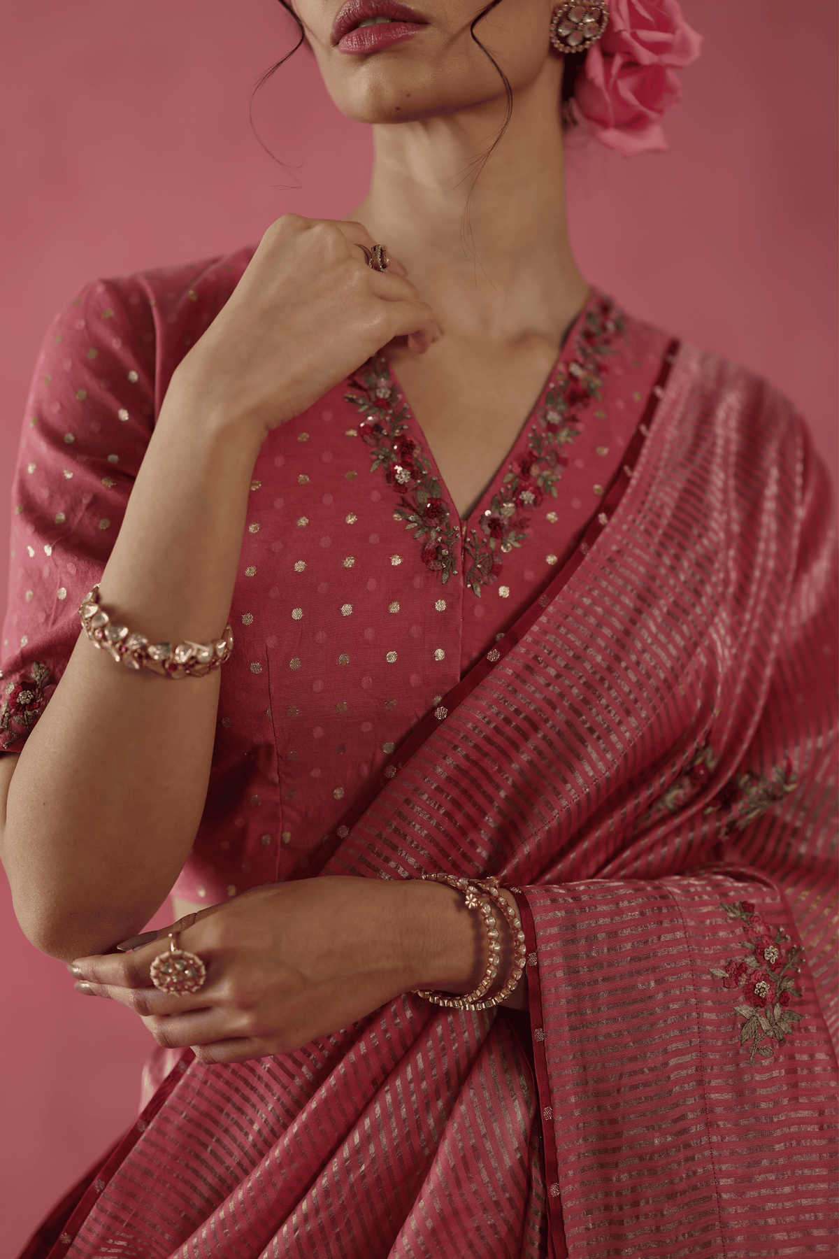 Peach Anjeer Saree