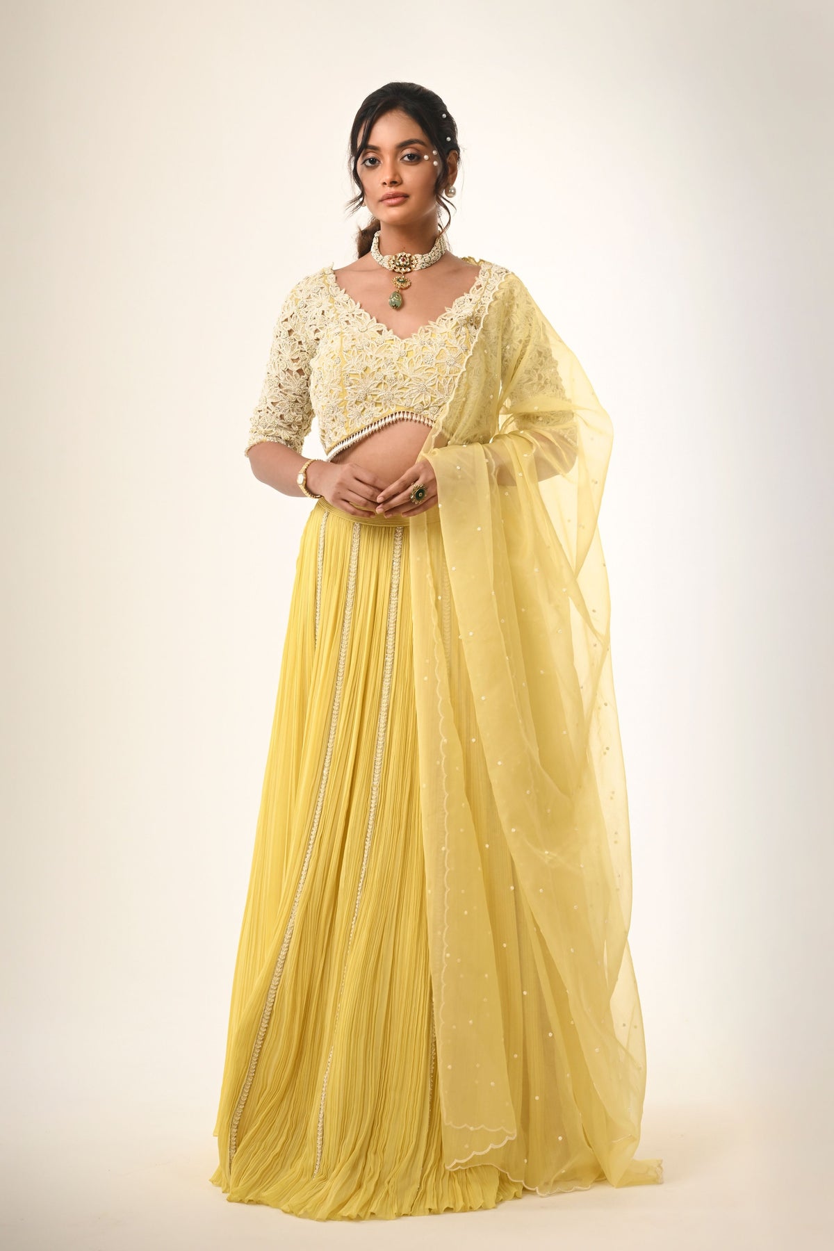 Floral Cutwork Lehenga Set