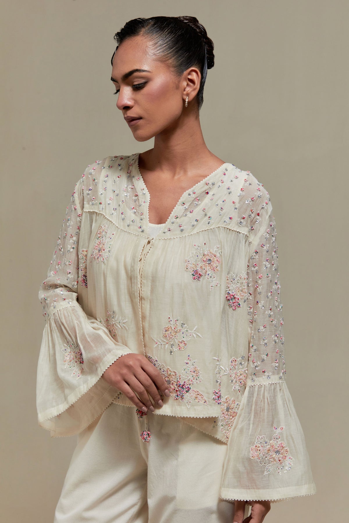 Pink Chanderi Co-ord Set