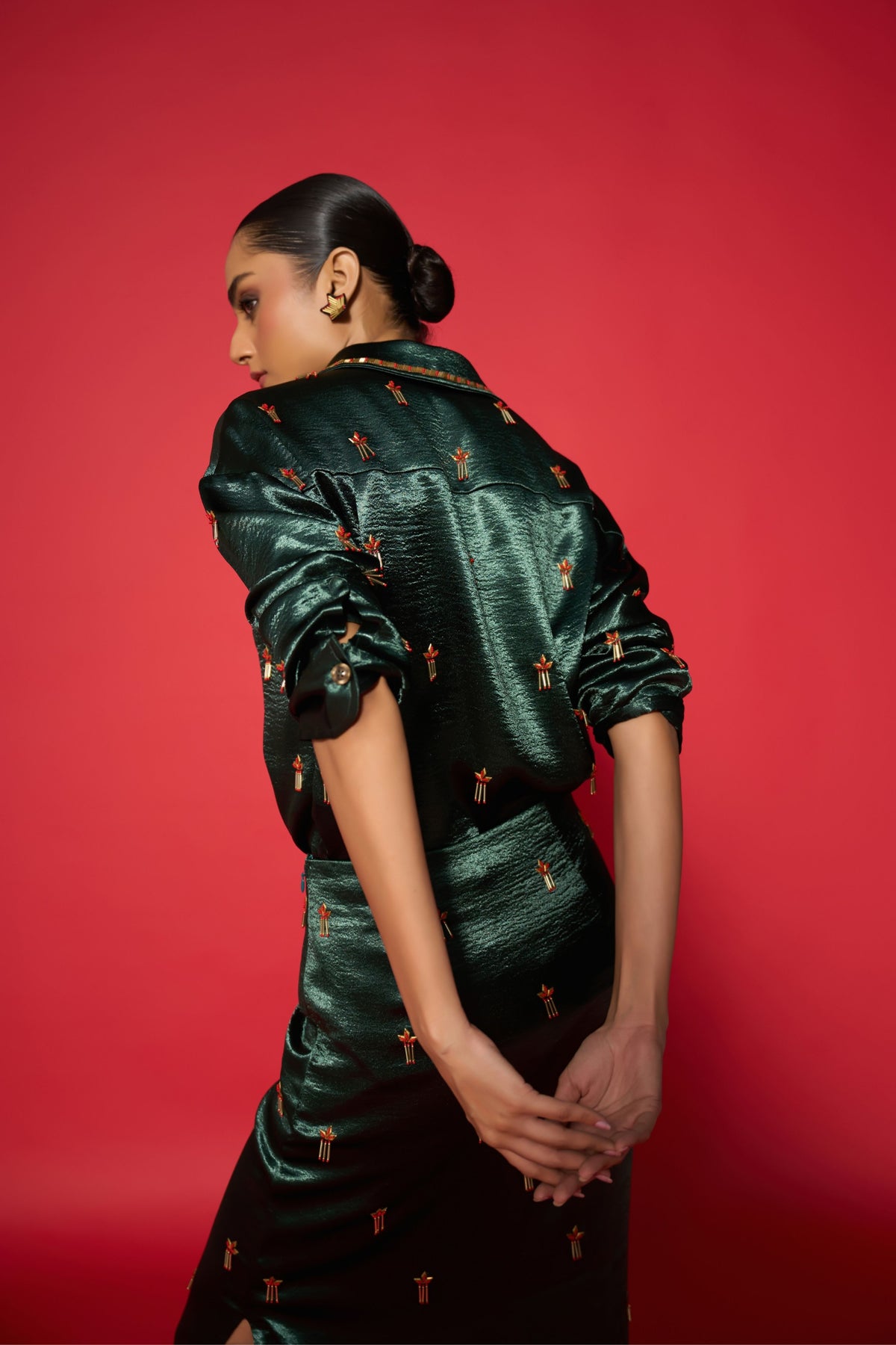 Elka Embroidered Shirt with Prina Skirt