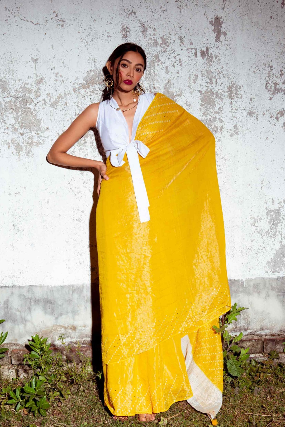 Yellow Chandra Saree