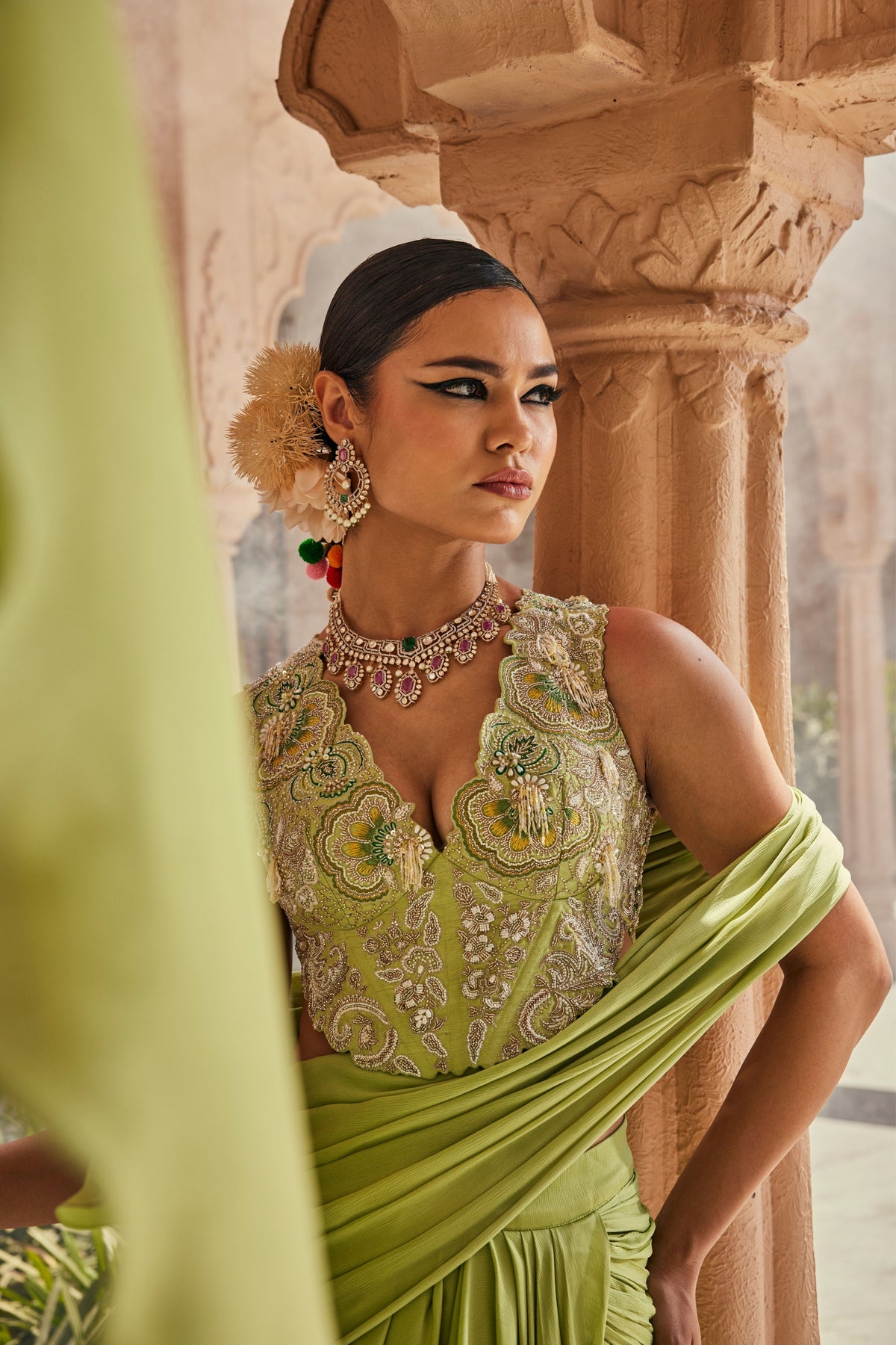 Dara Pre-draped Saree Set