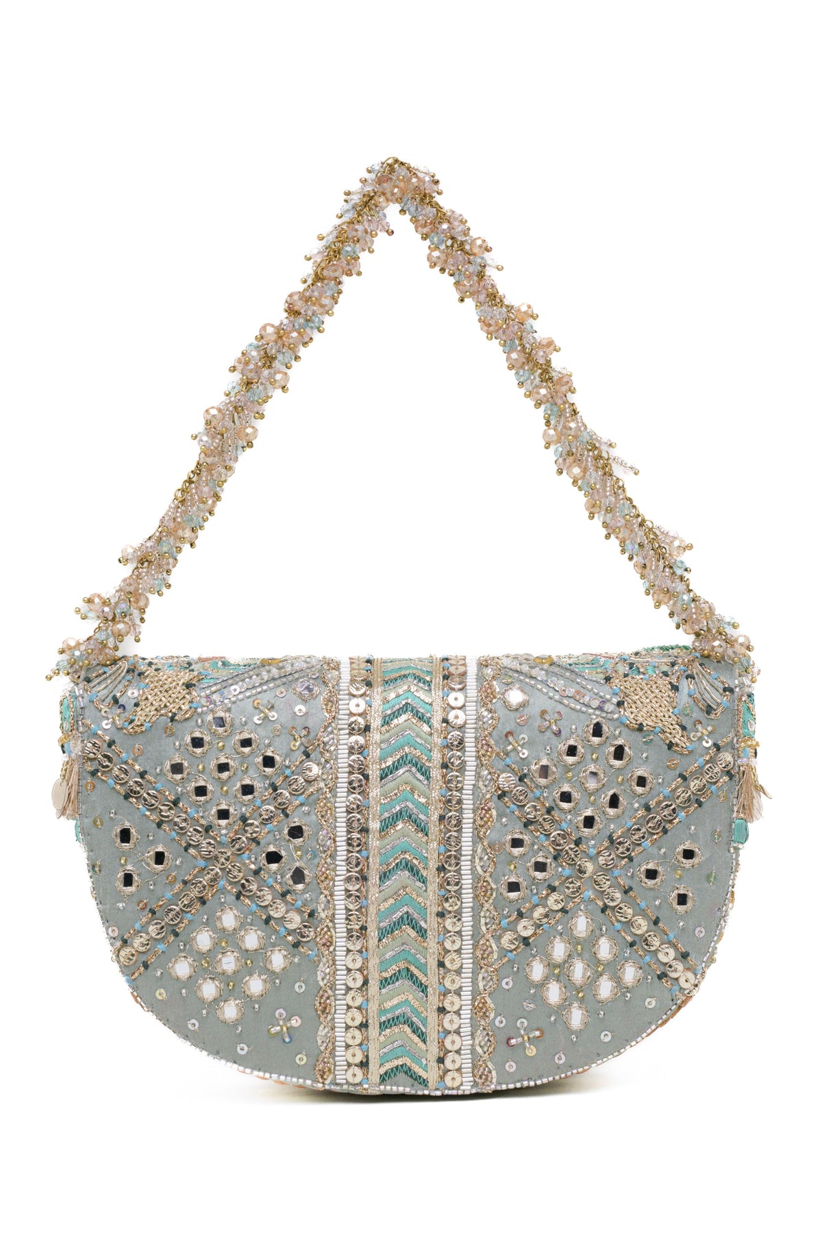 Jade Green Rangrez Flapover Clutch