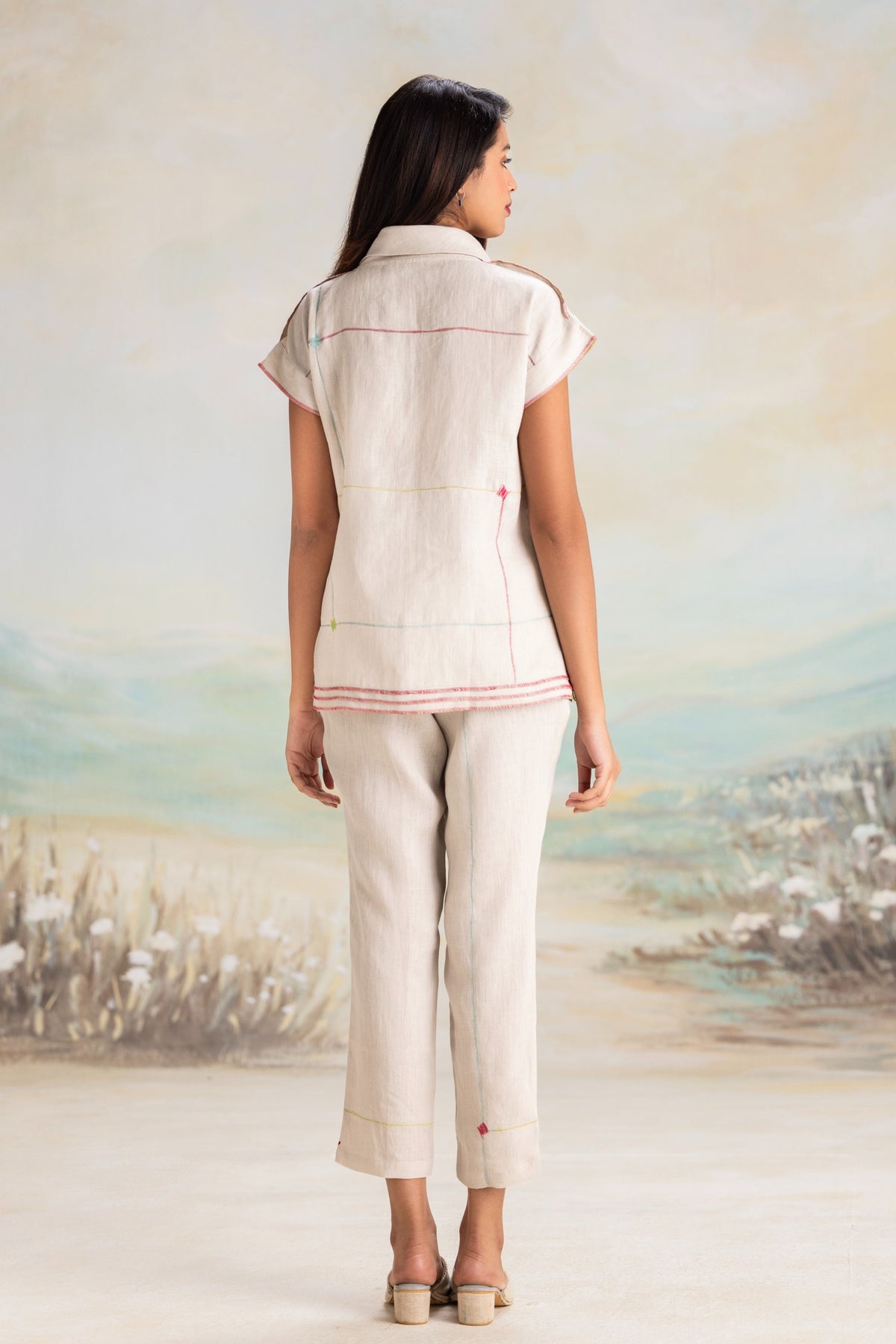Over Lock Dove Co-ord Set