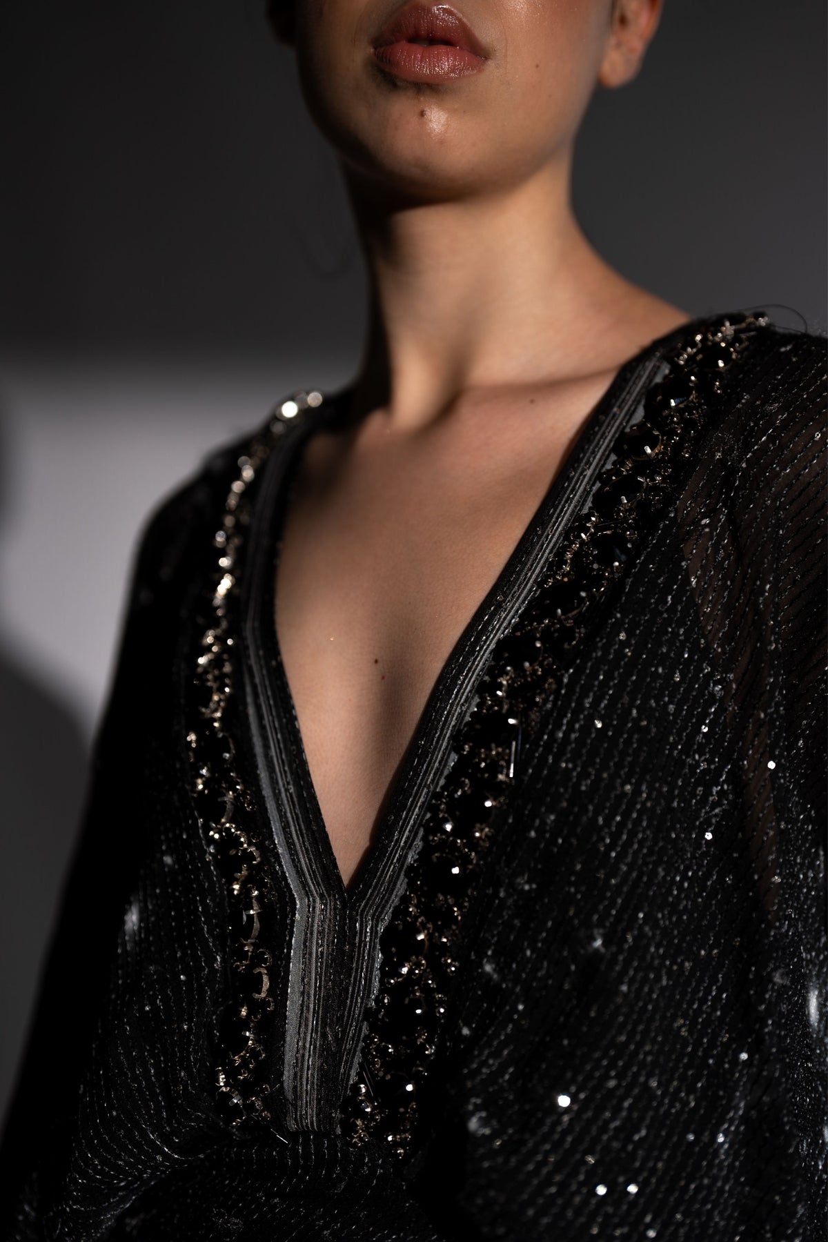 Black Noir Slit Dress