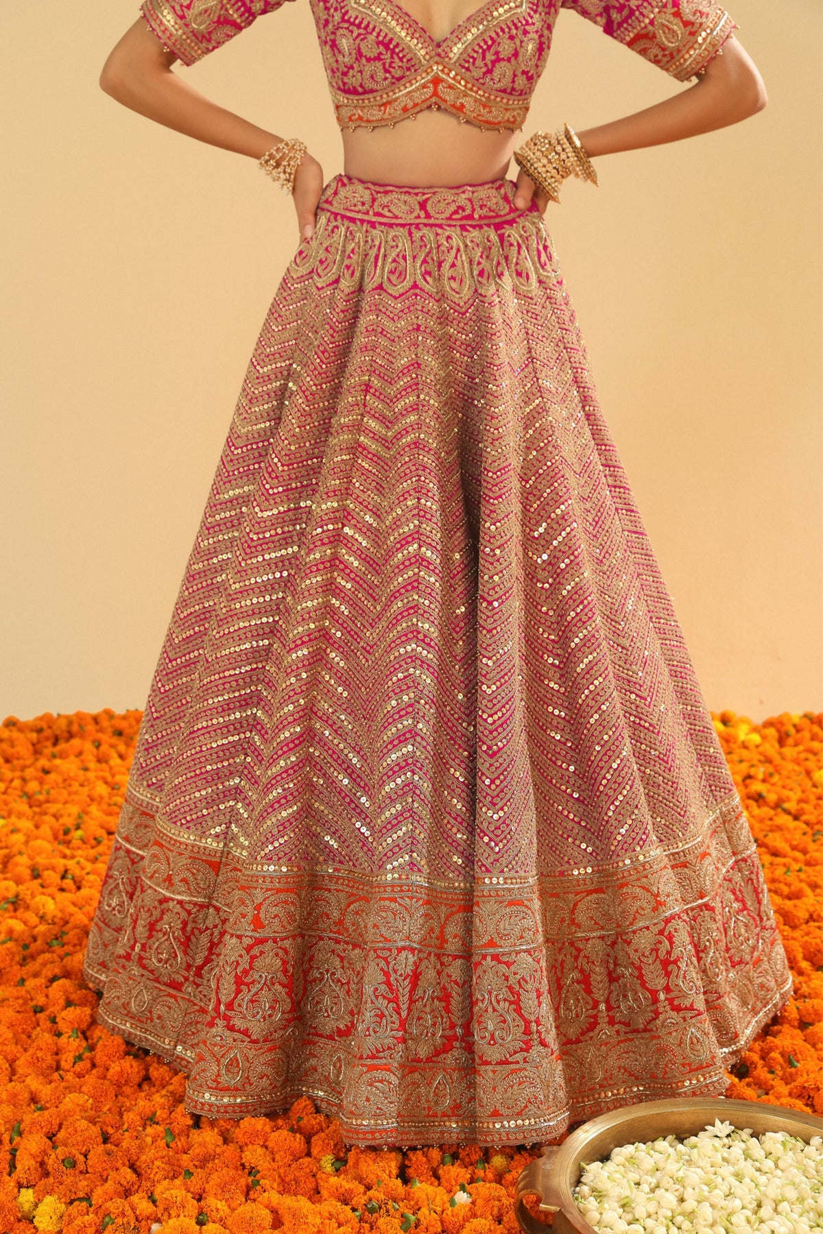 Hot Pink Lehenga Set