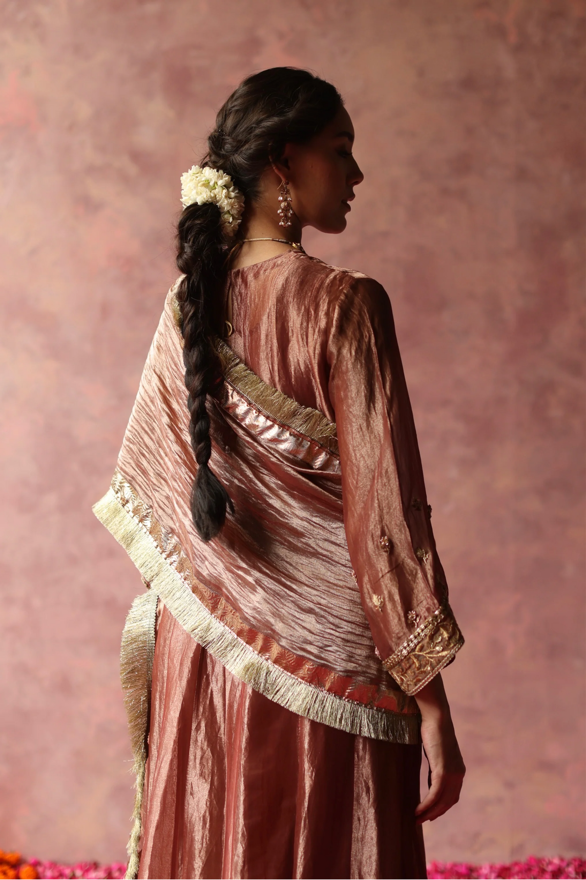 Zaahra Rose Gold Kurta Set