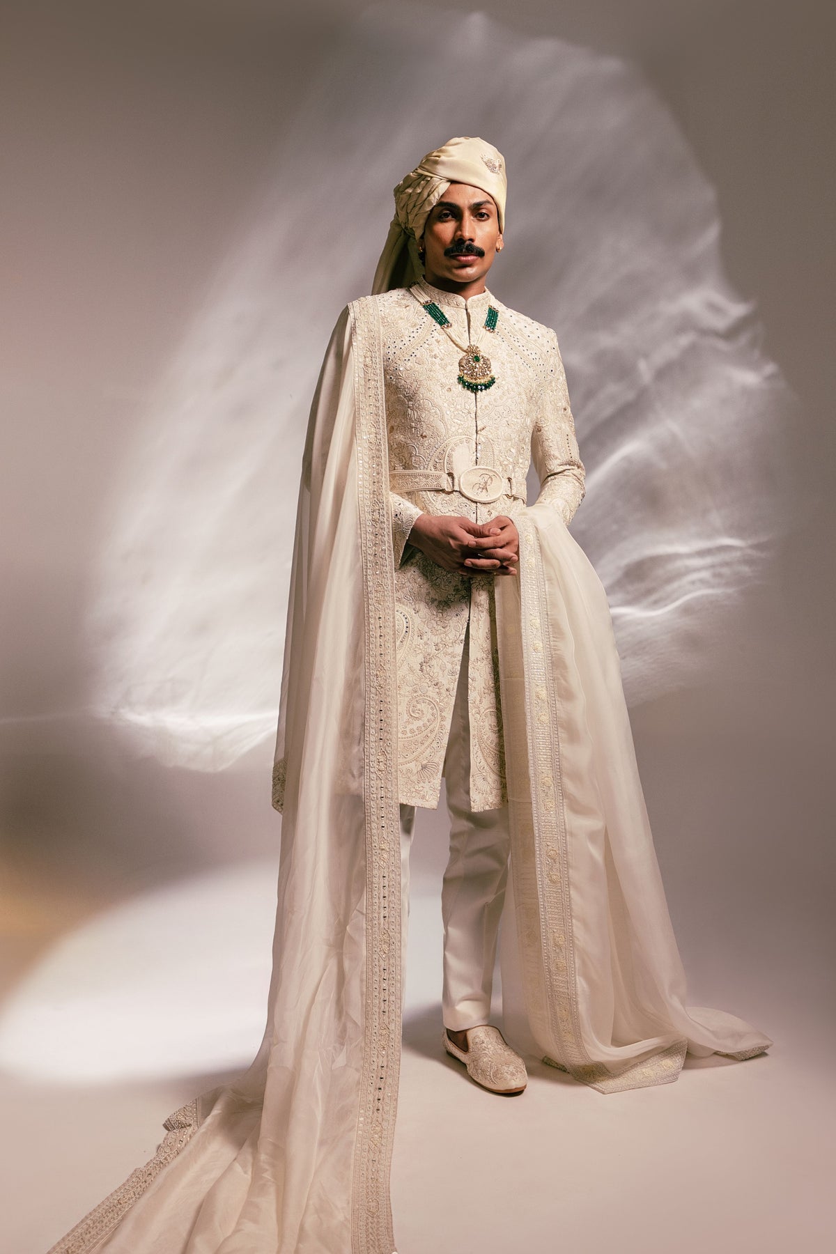 Ivory Worli Sherwani Set