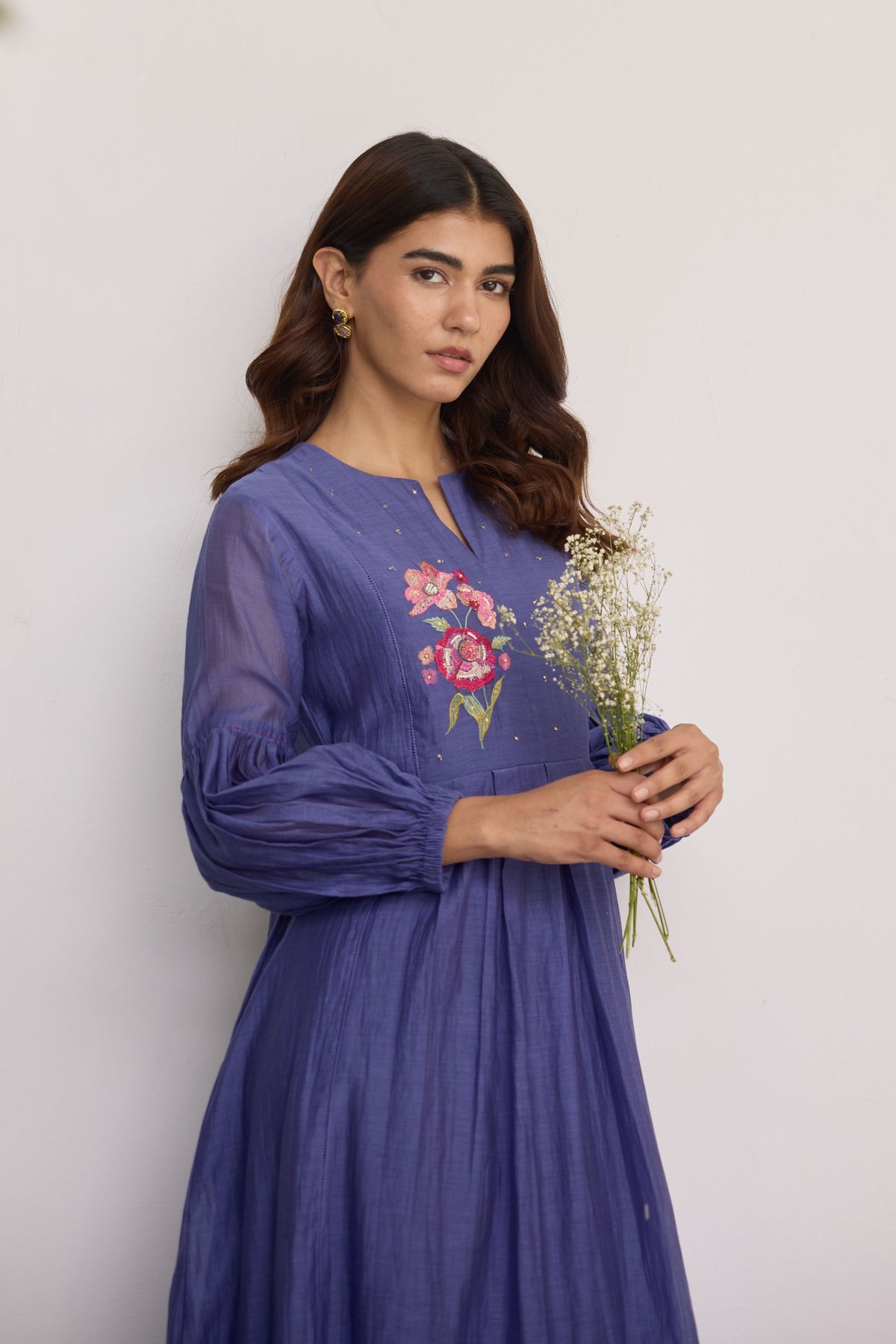 Blue Rosette Dress