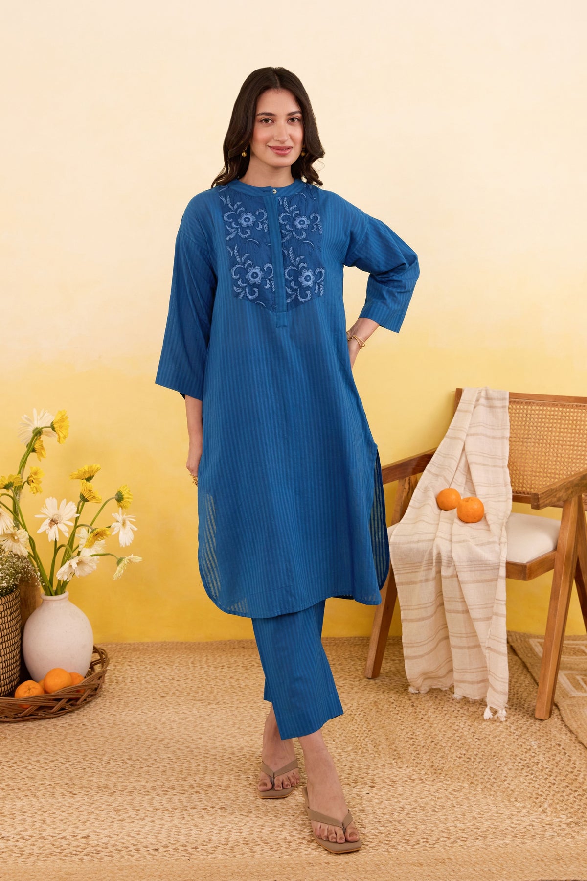 Blueberry Bloom Tunic Set