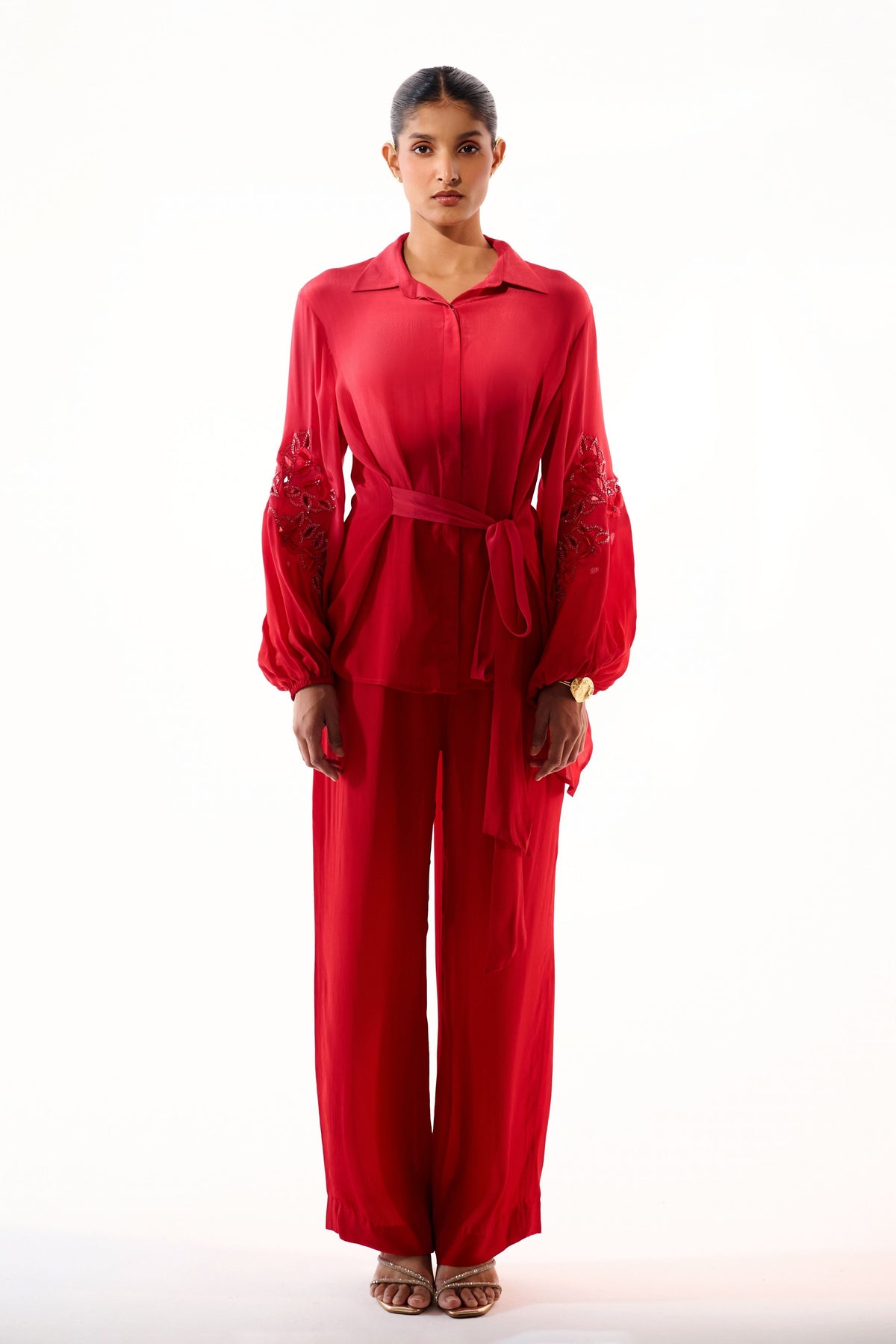 Ruby Sleeve Embroidered Co-ord Set