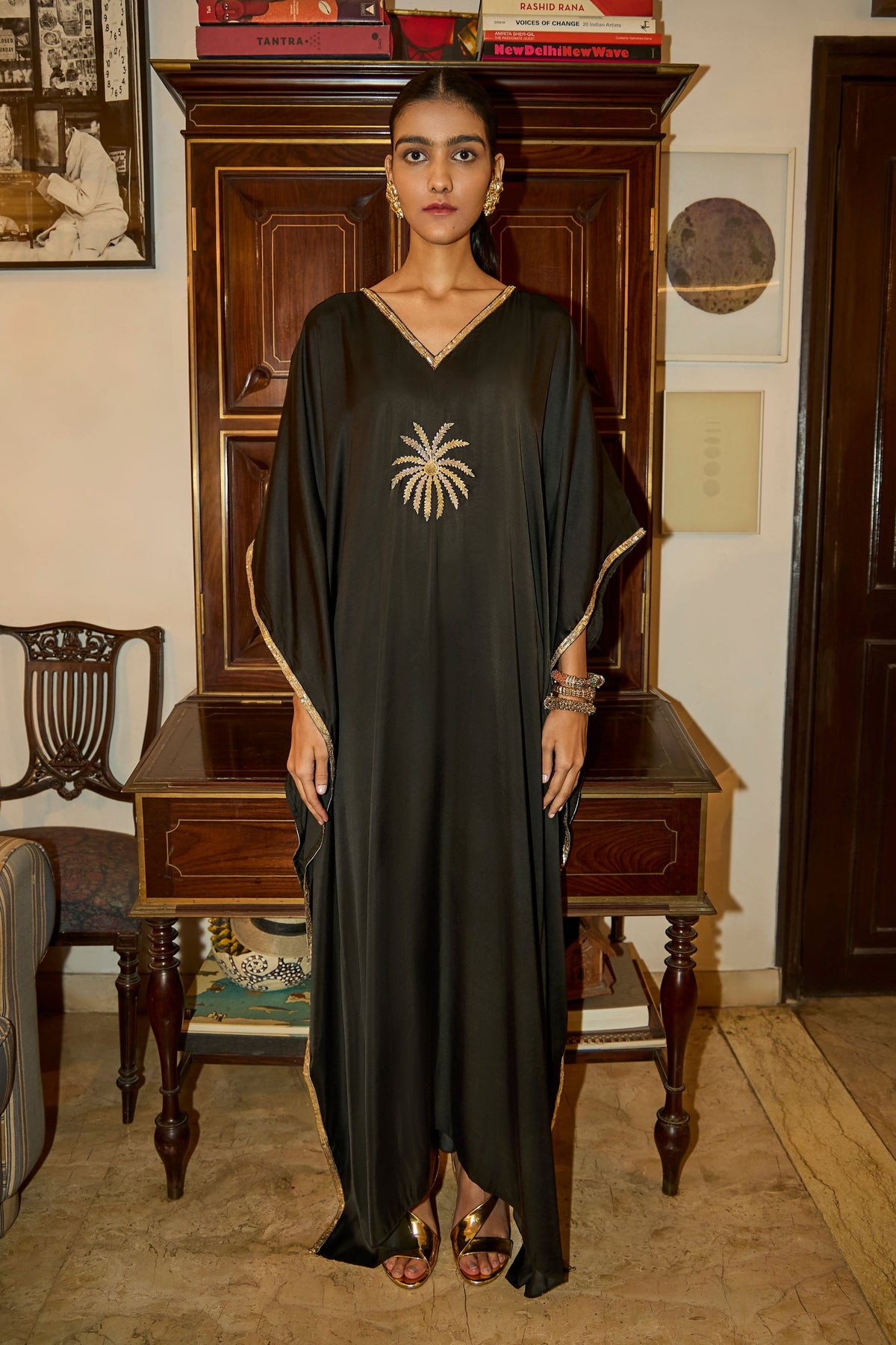 The Sparkler Black Kaftan