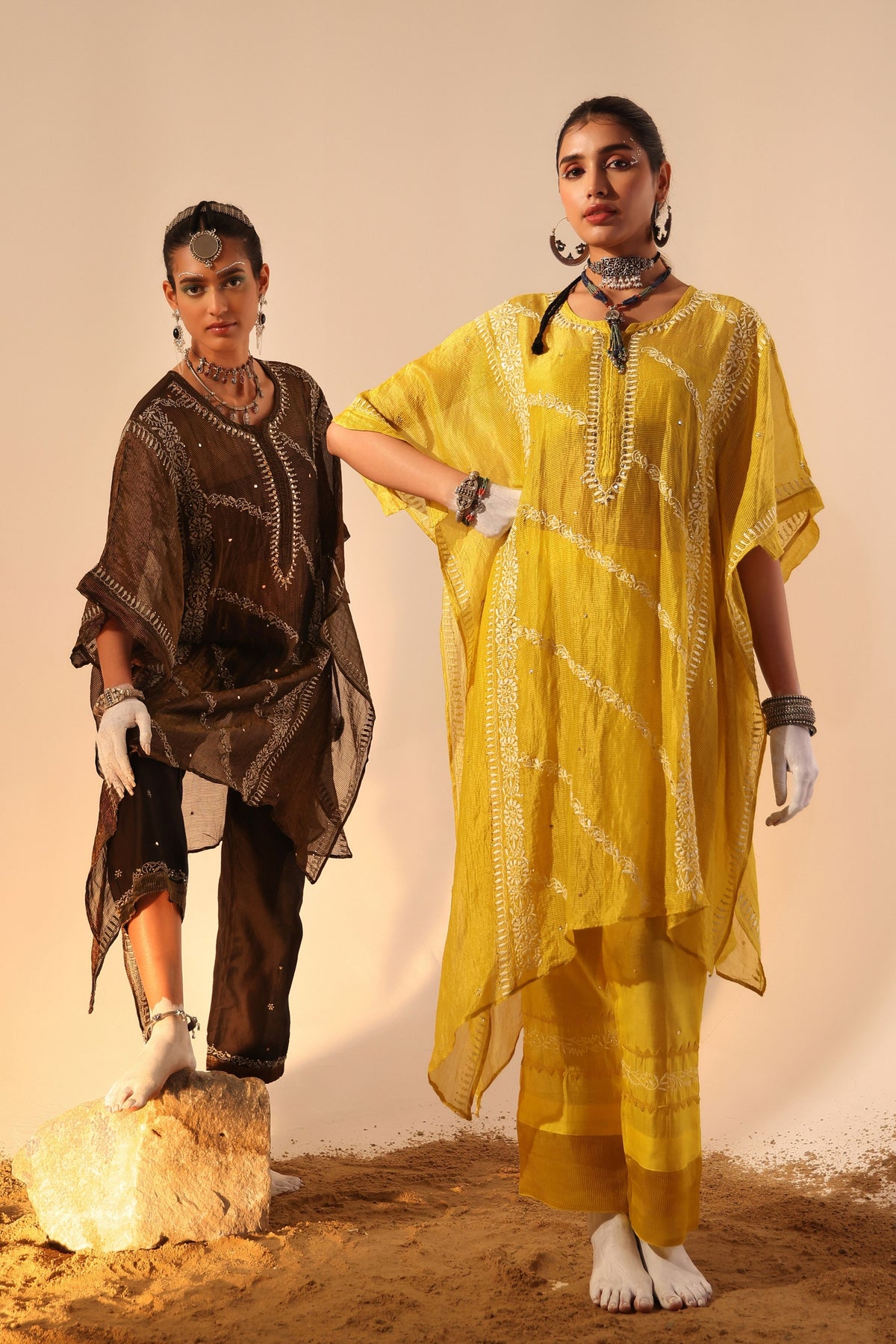 Brown Kaftan Set