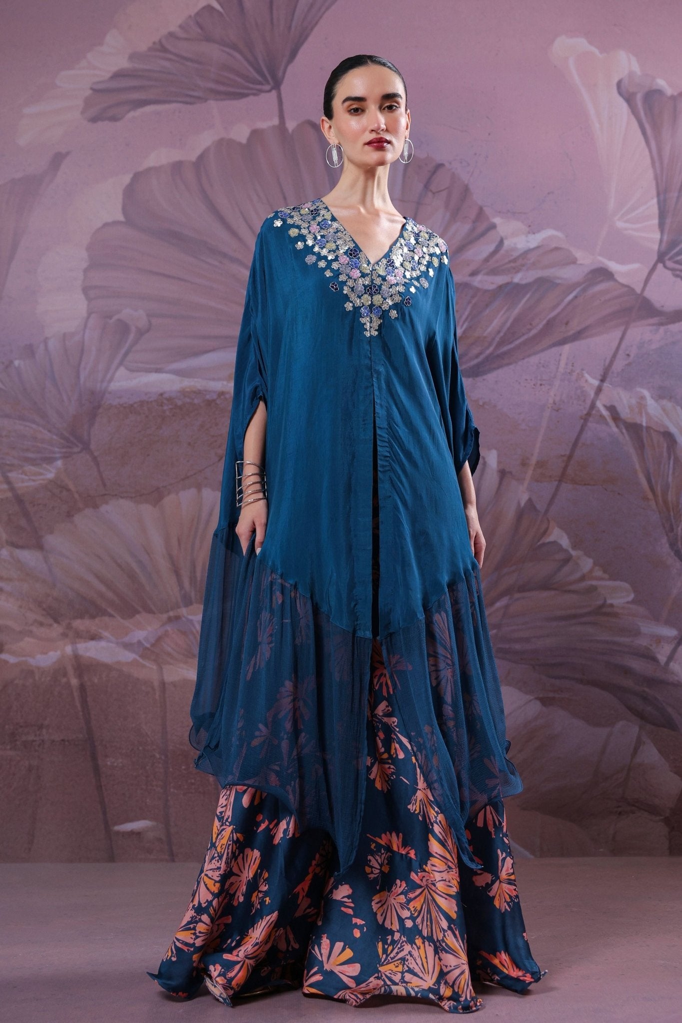 Prussian Chakraborty Kaftan Set - Pallavi Jaipur - Elahe