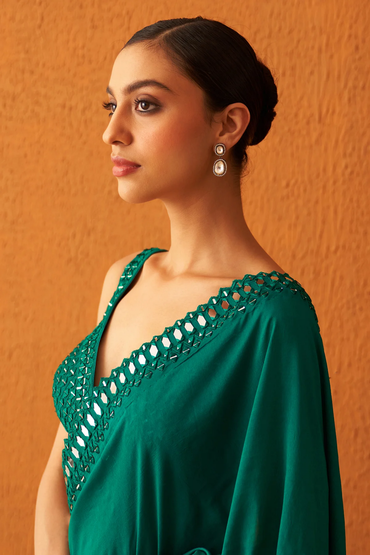 Myrtle Green Silk Saree