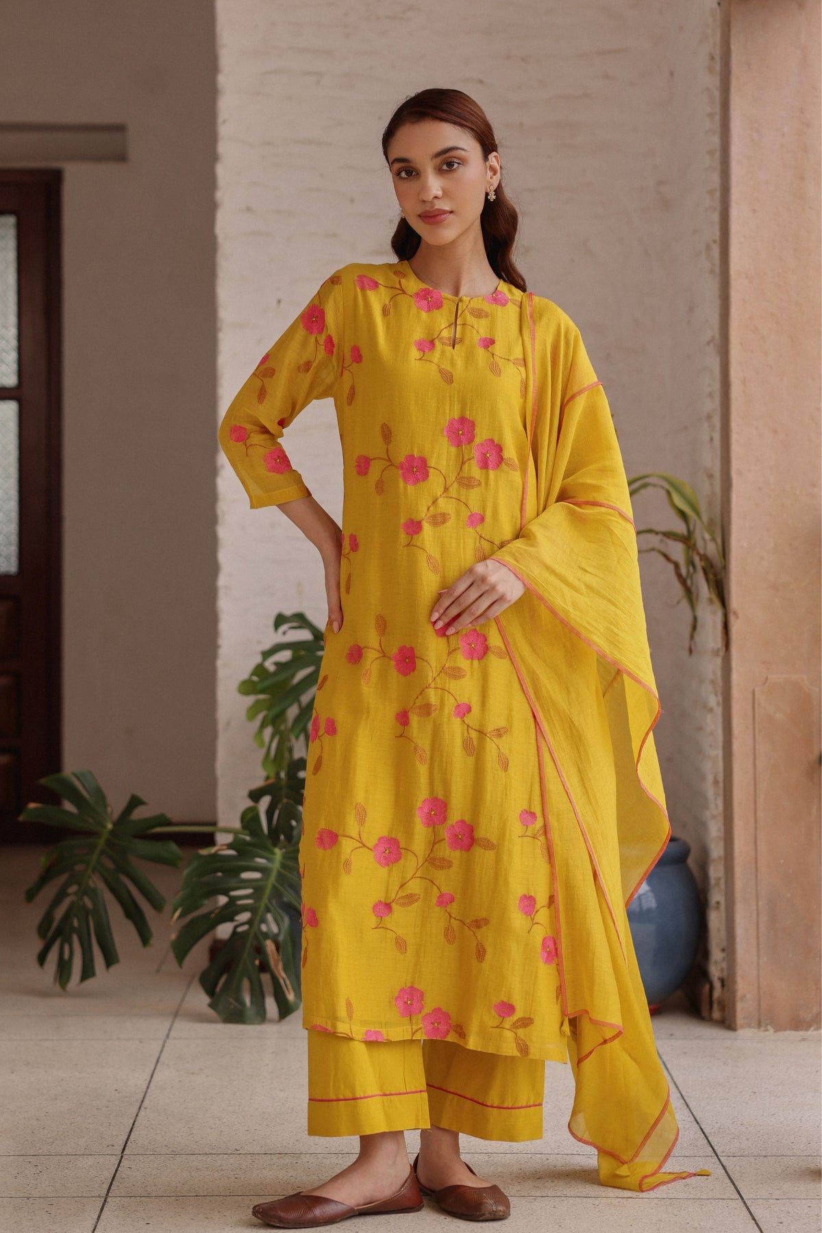 Canary Bloom Kurta Set