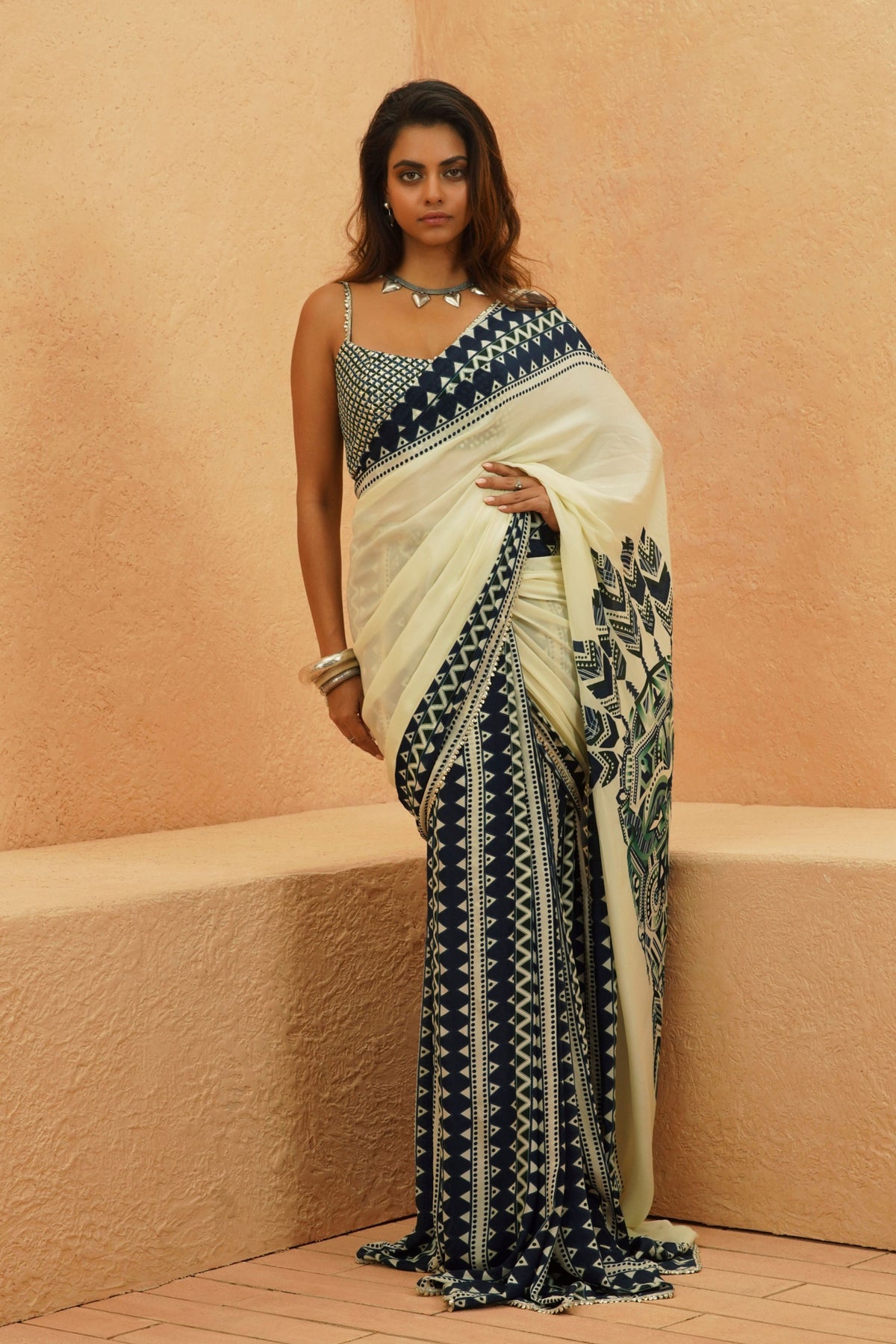 Afreen Mask Saree Set