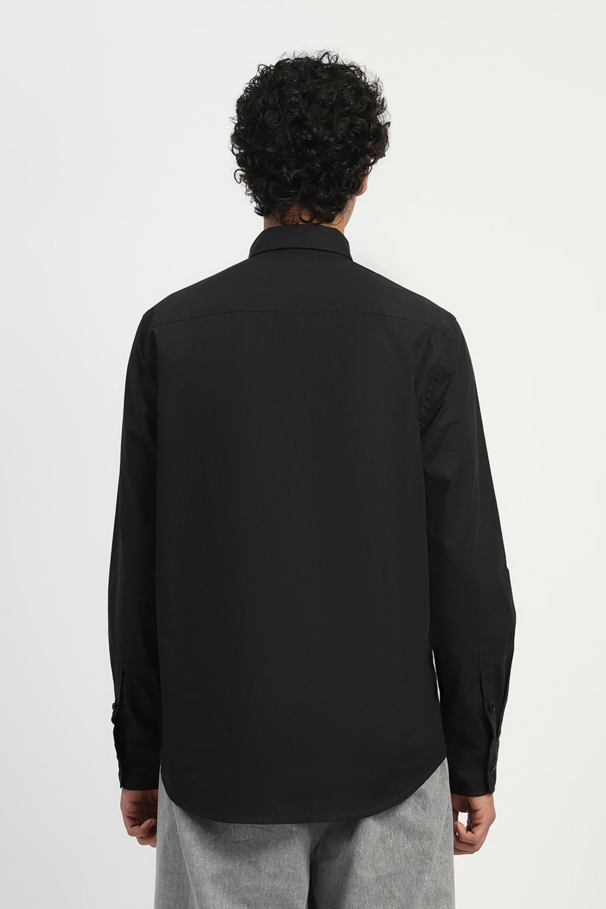 Studs Placket Indigo Shirt