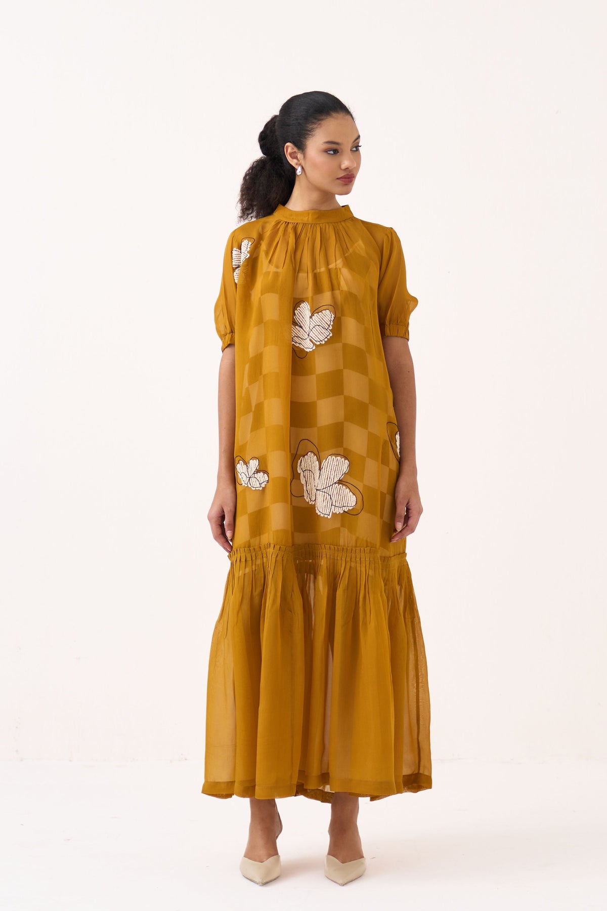Floral Reversable Applique Dress