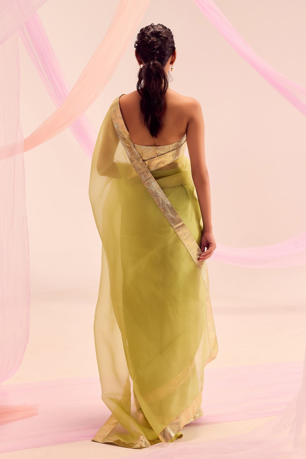 Lime Green Ira Saree