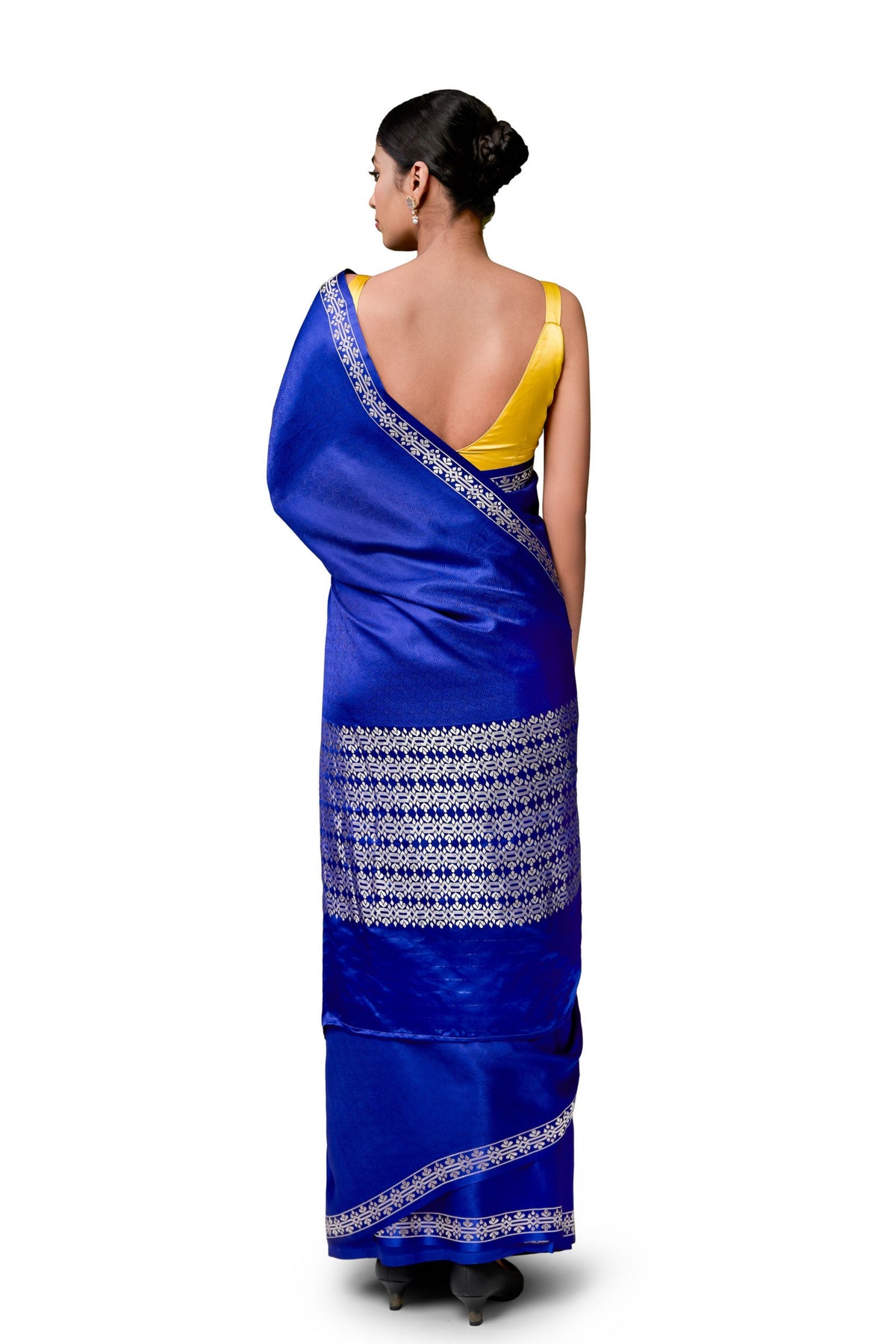 Blue Gajji Satin Saree