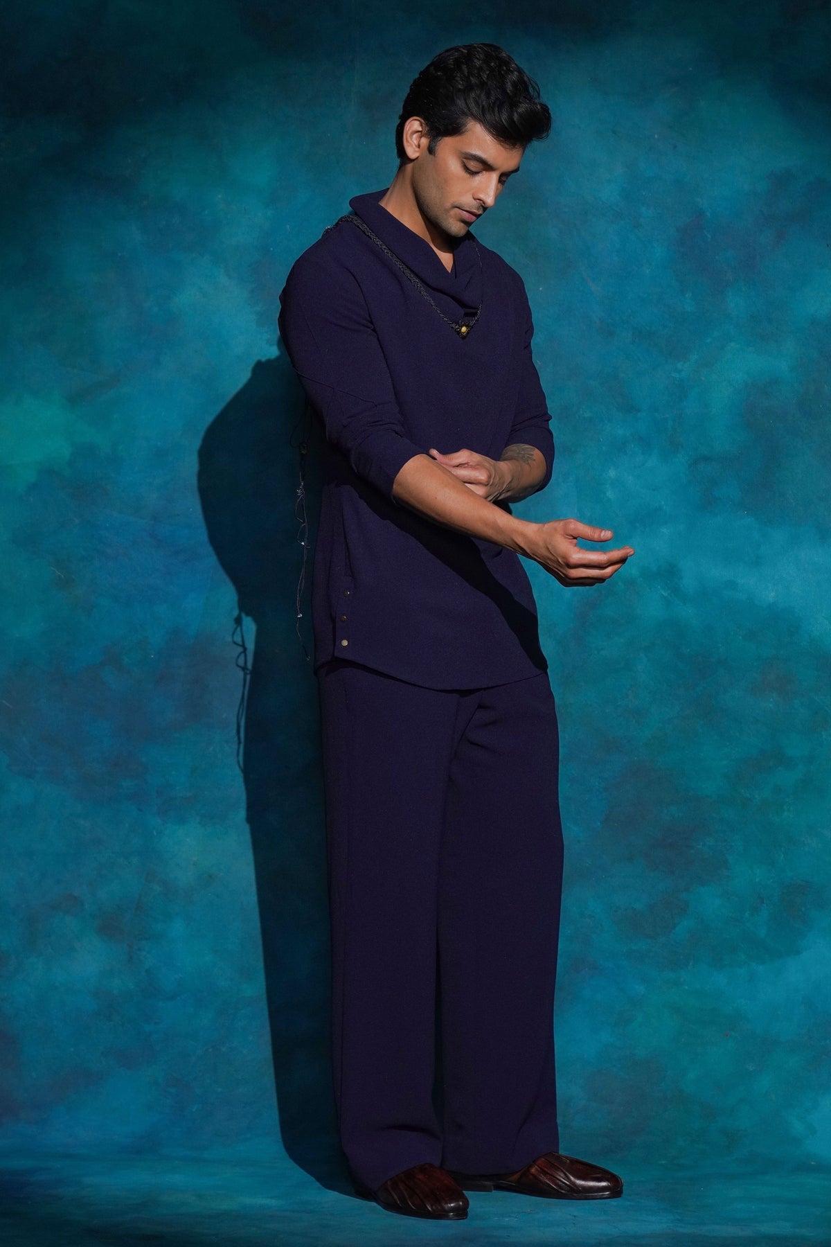 Blue Midnight Short Jacket Set