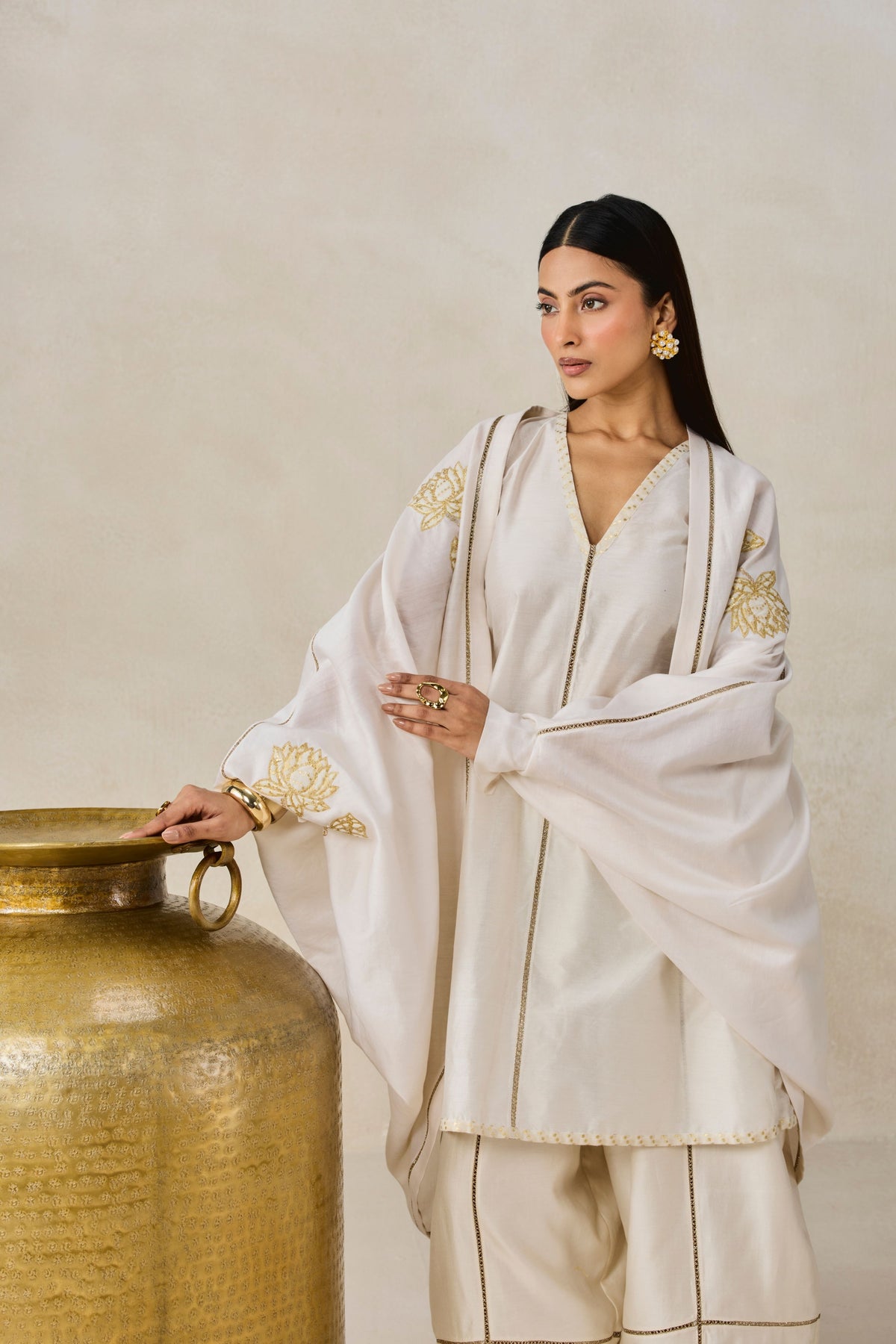 Ivory Jacket Kurta Set