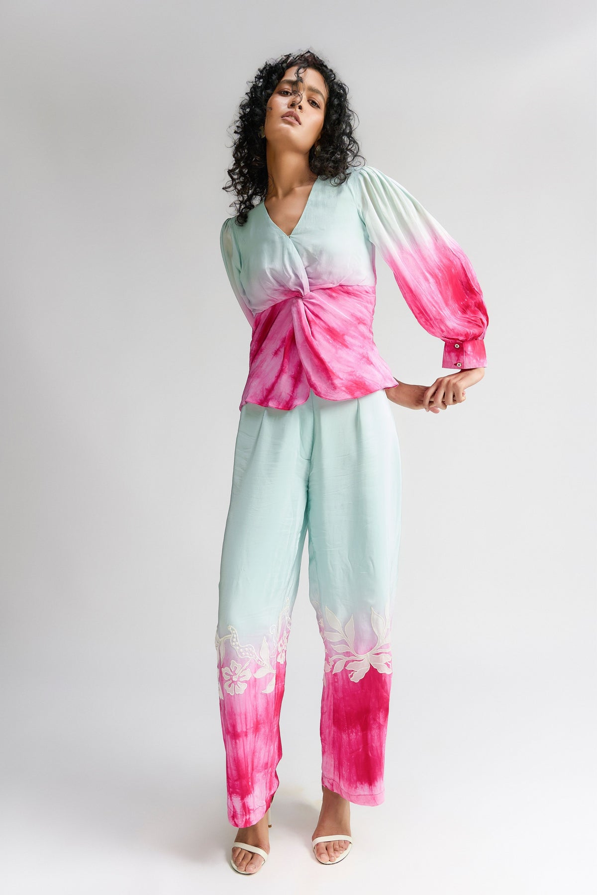 Ombre Embroidered Co-ord Set