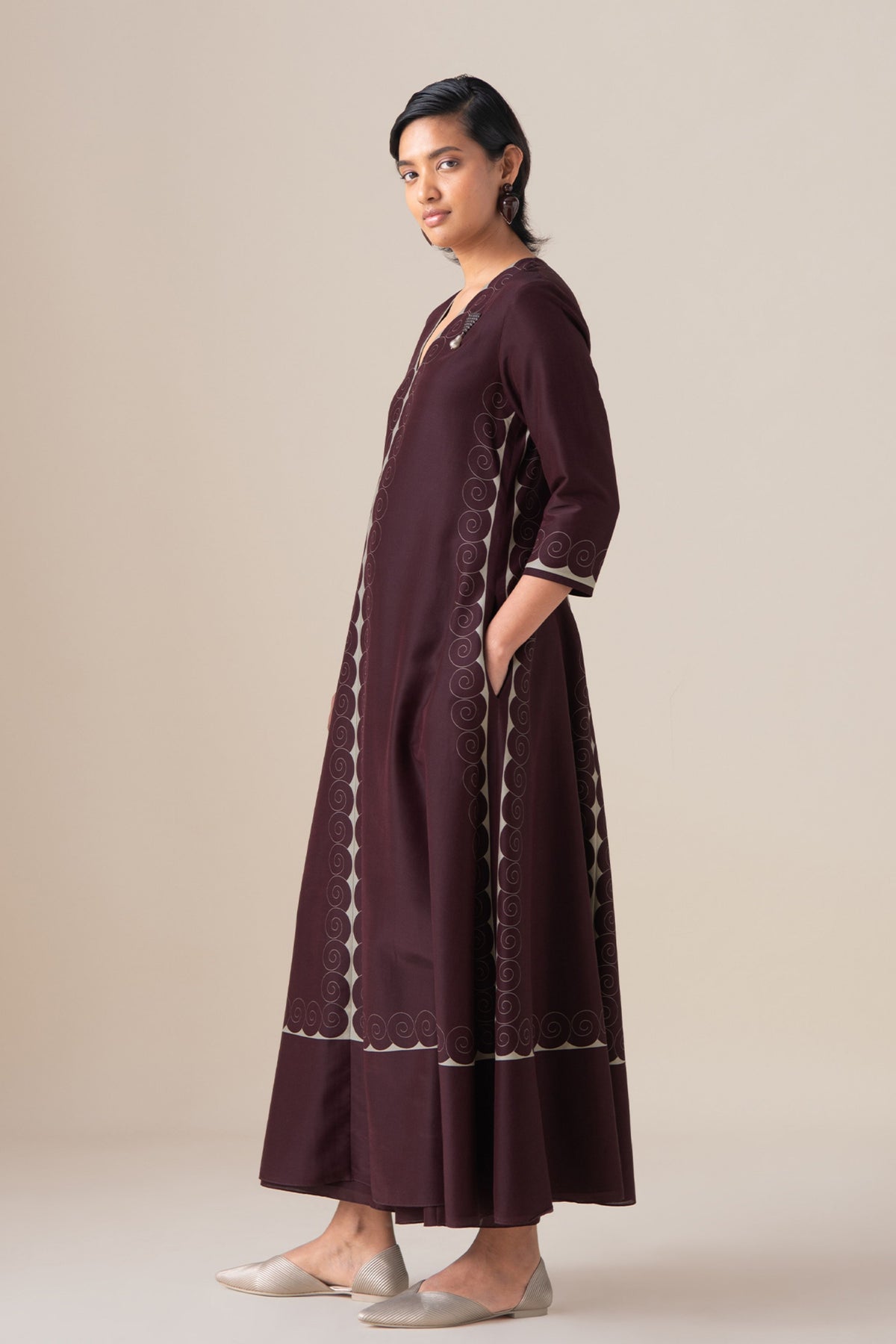 Meher Burgundy Kurta Set