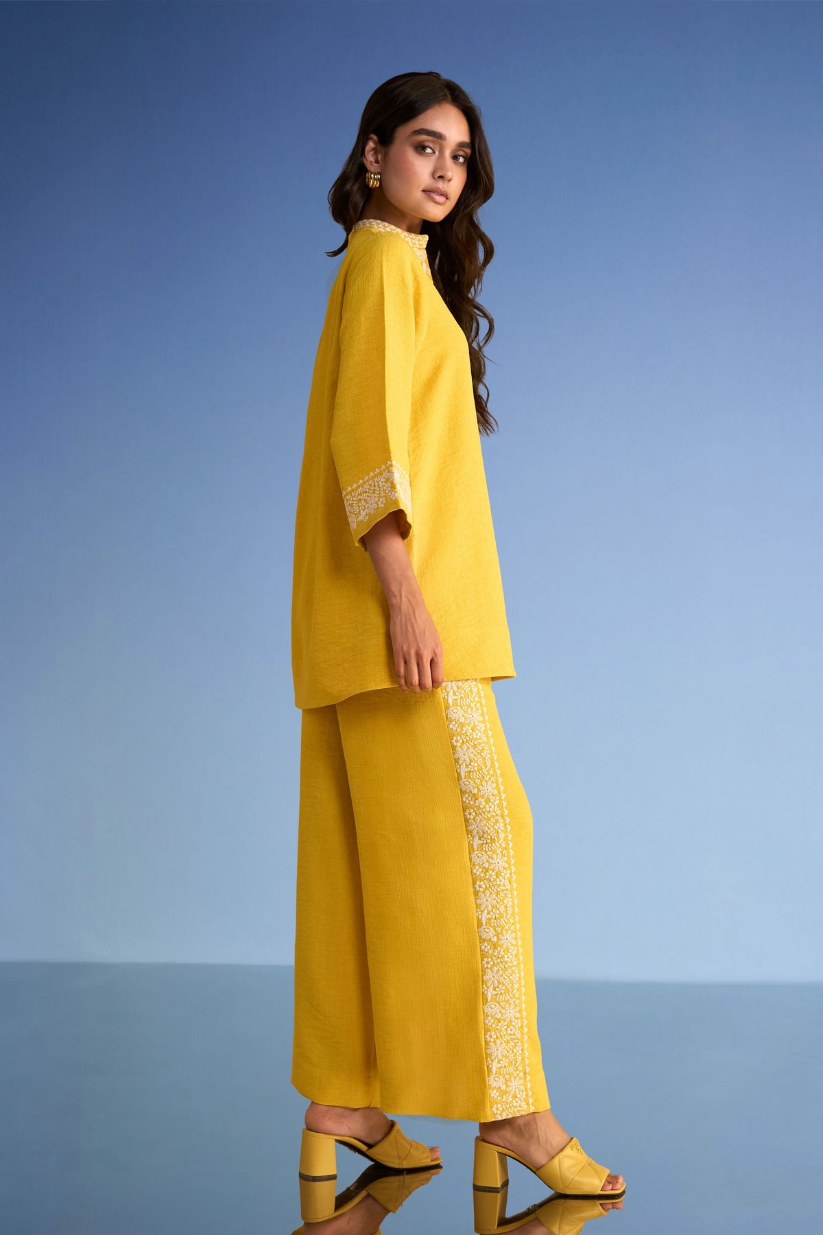 Embroidered Longline Top