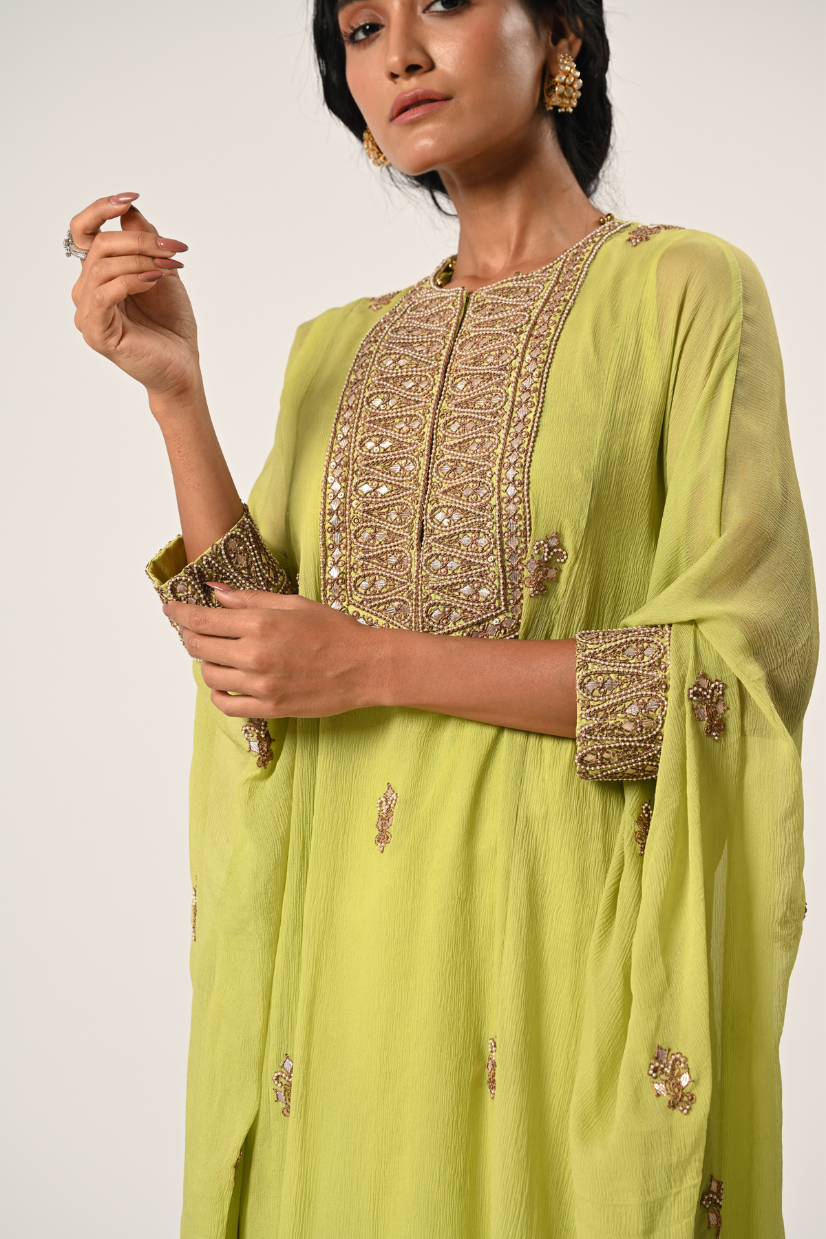 Light Green Kaftan Set