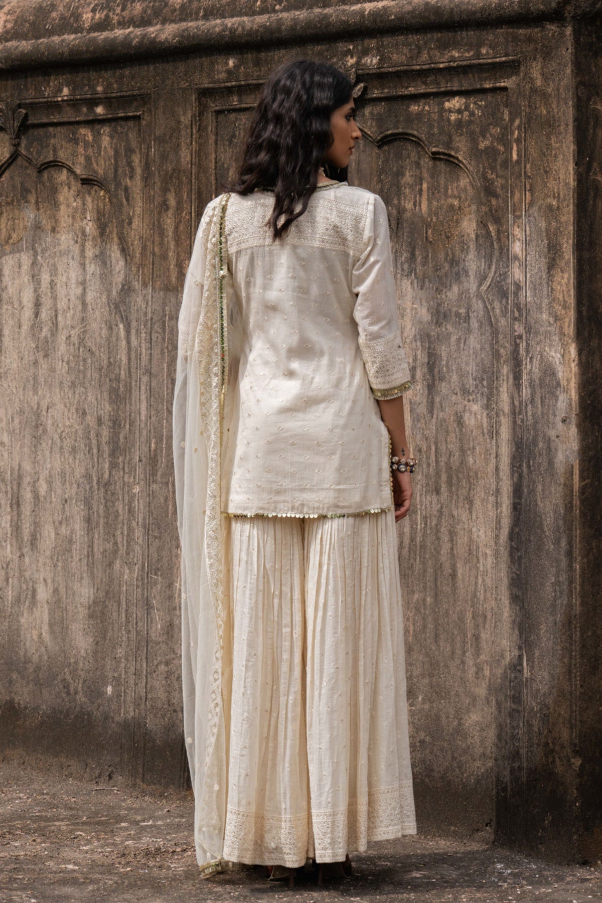 Off White Sharara Set