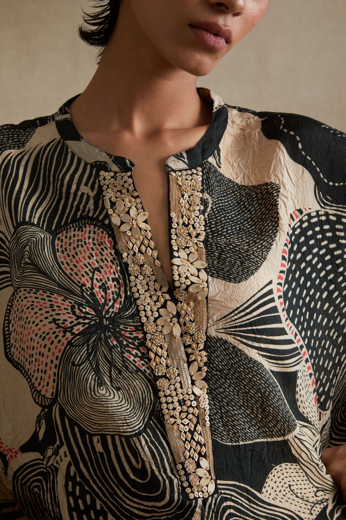 Clay Intricate Embroidered Kurta Set
