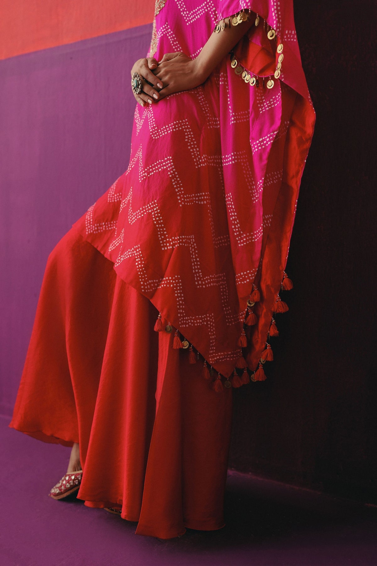Zigzag Kaftan Sharara Set
